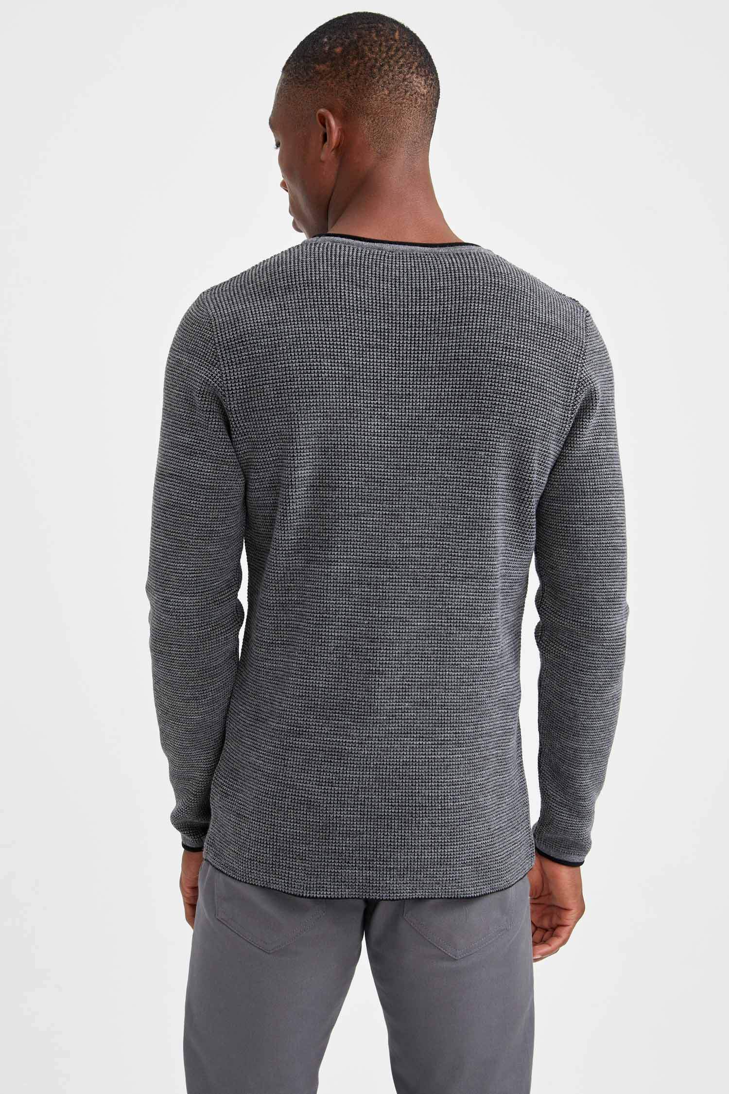 Slim Fit Bisiklet Yaka Triko Kazak