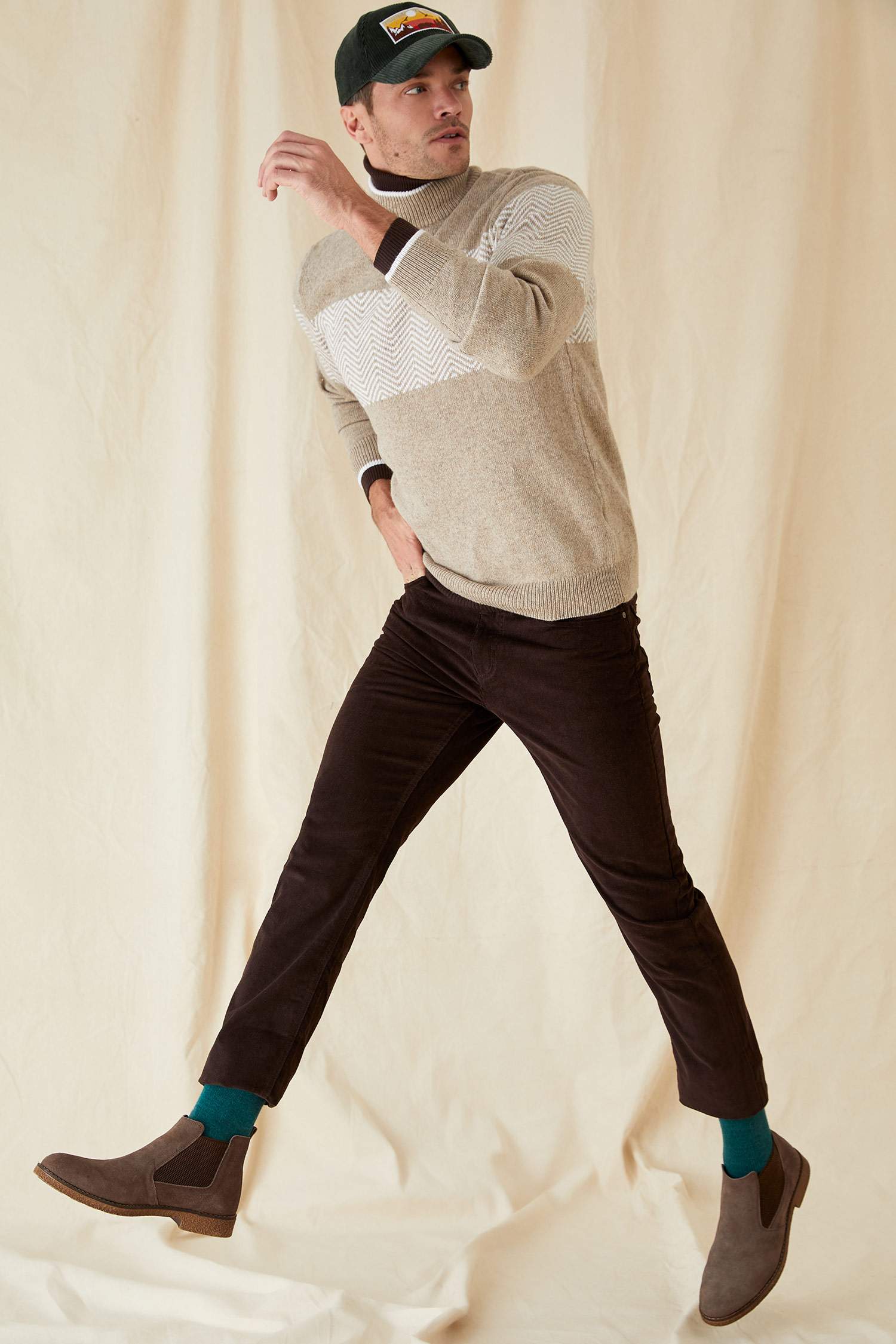 Regular Fit Kadife Pantolon