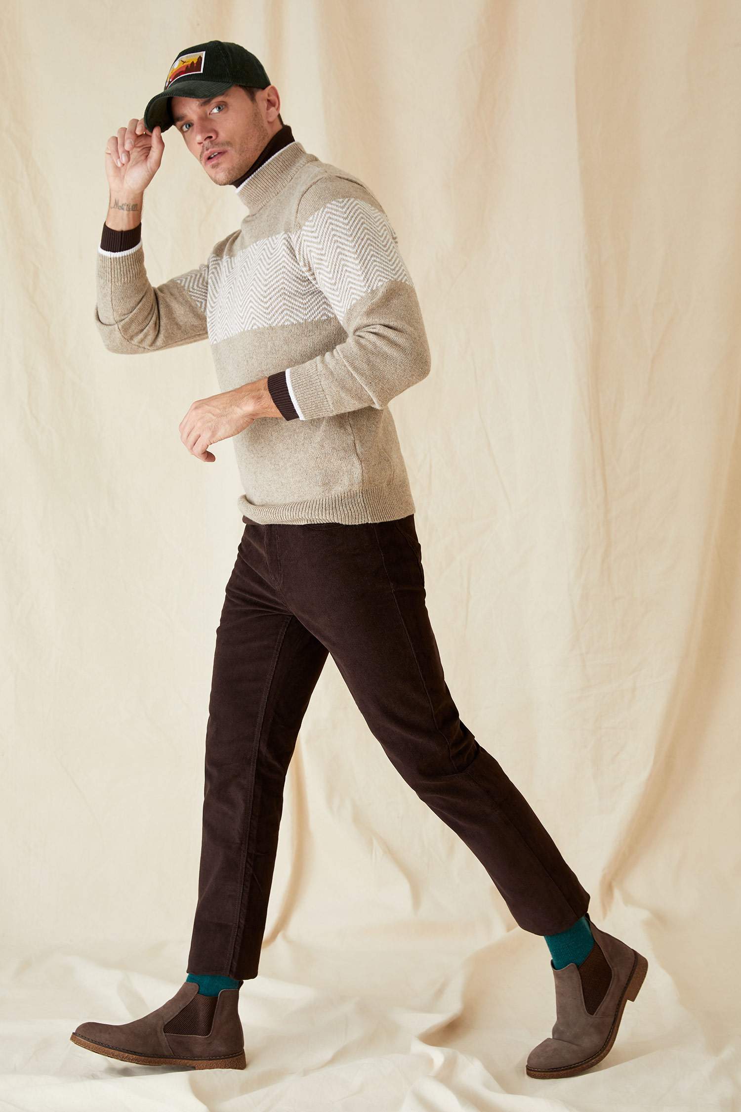 Regular Fit Kadife Pantolon