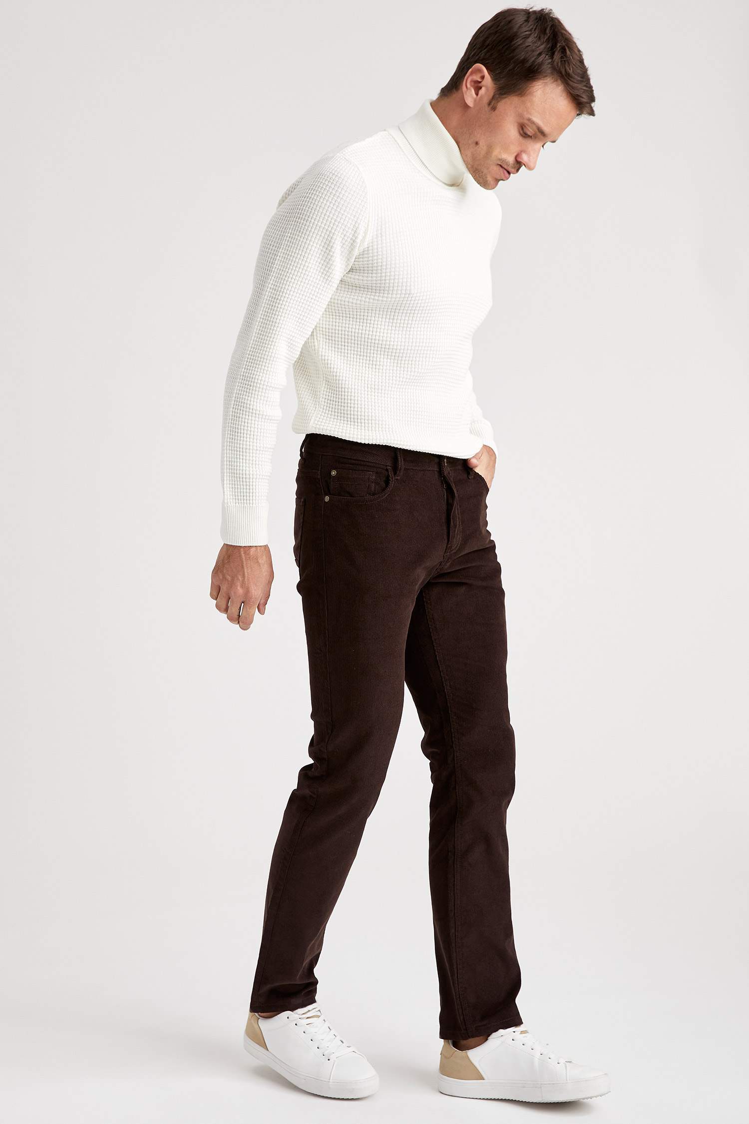Regular Fit Kadife Pantolon
