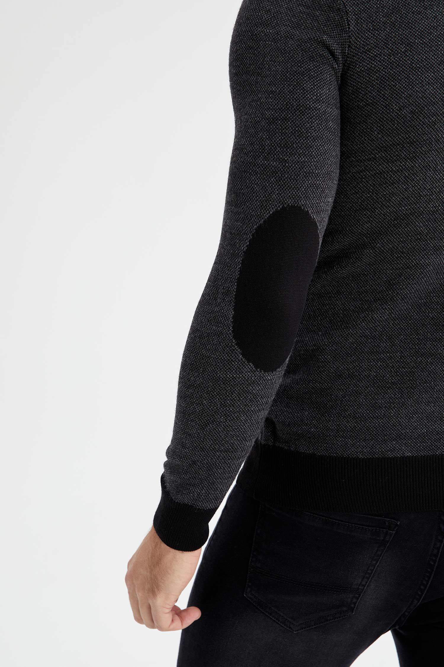 Slim Fit Yarım Balıkçı Yaka Triko Kazak