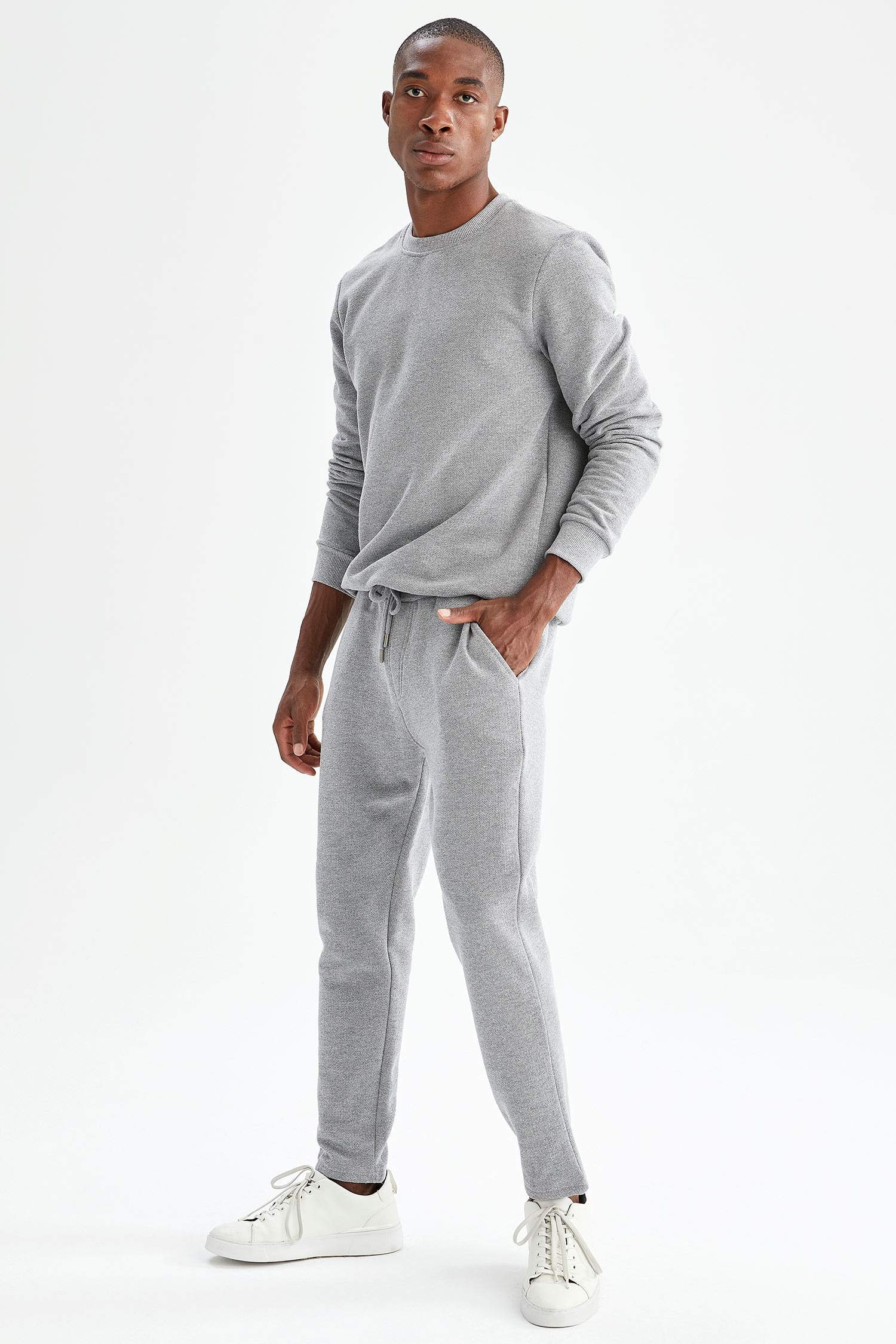 Slim Fit Bağcıklı Eşofman Altı