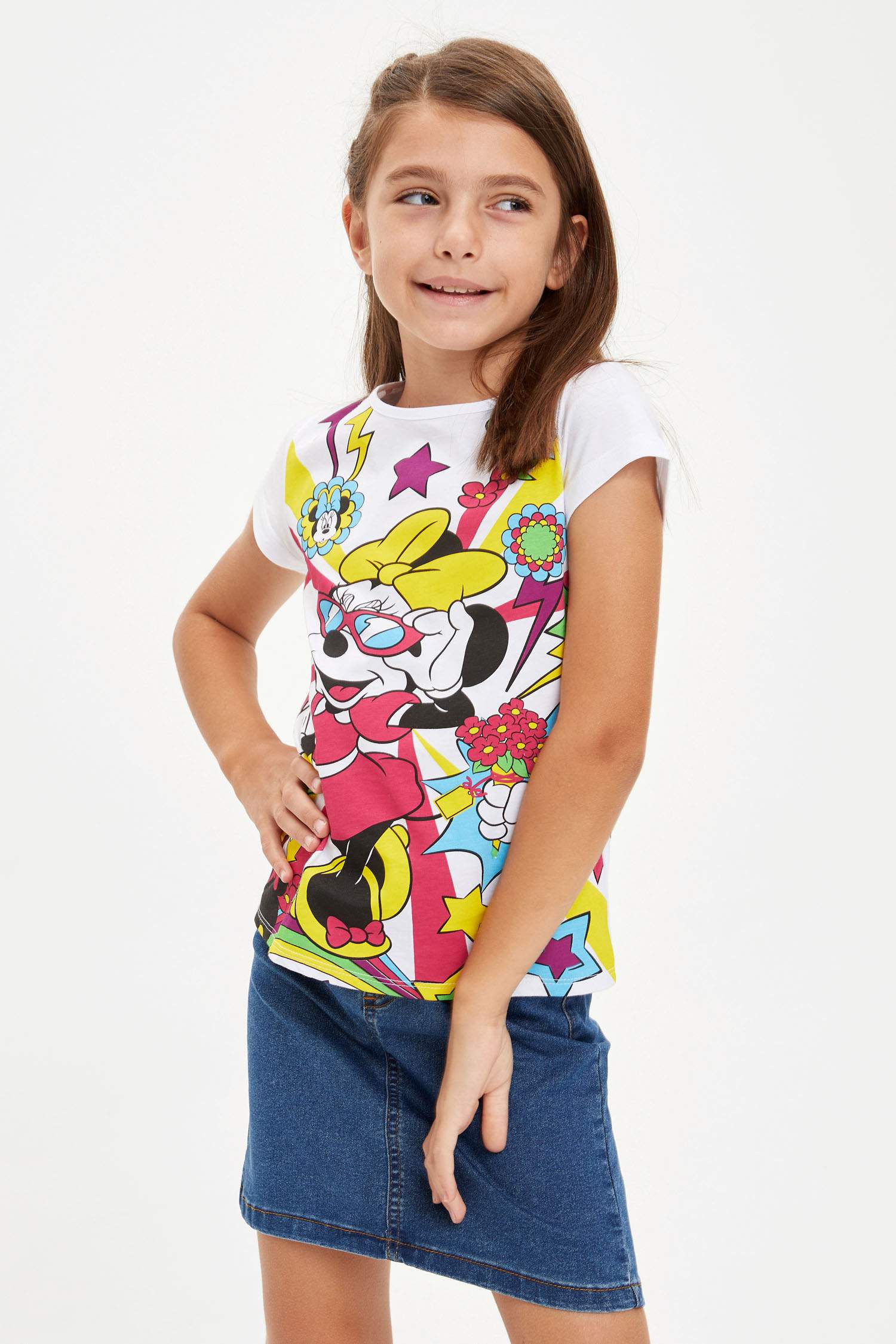 Kız Çocuk Minnie Mouse Lisanslı Tişört