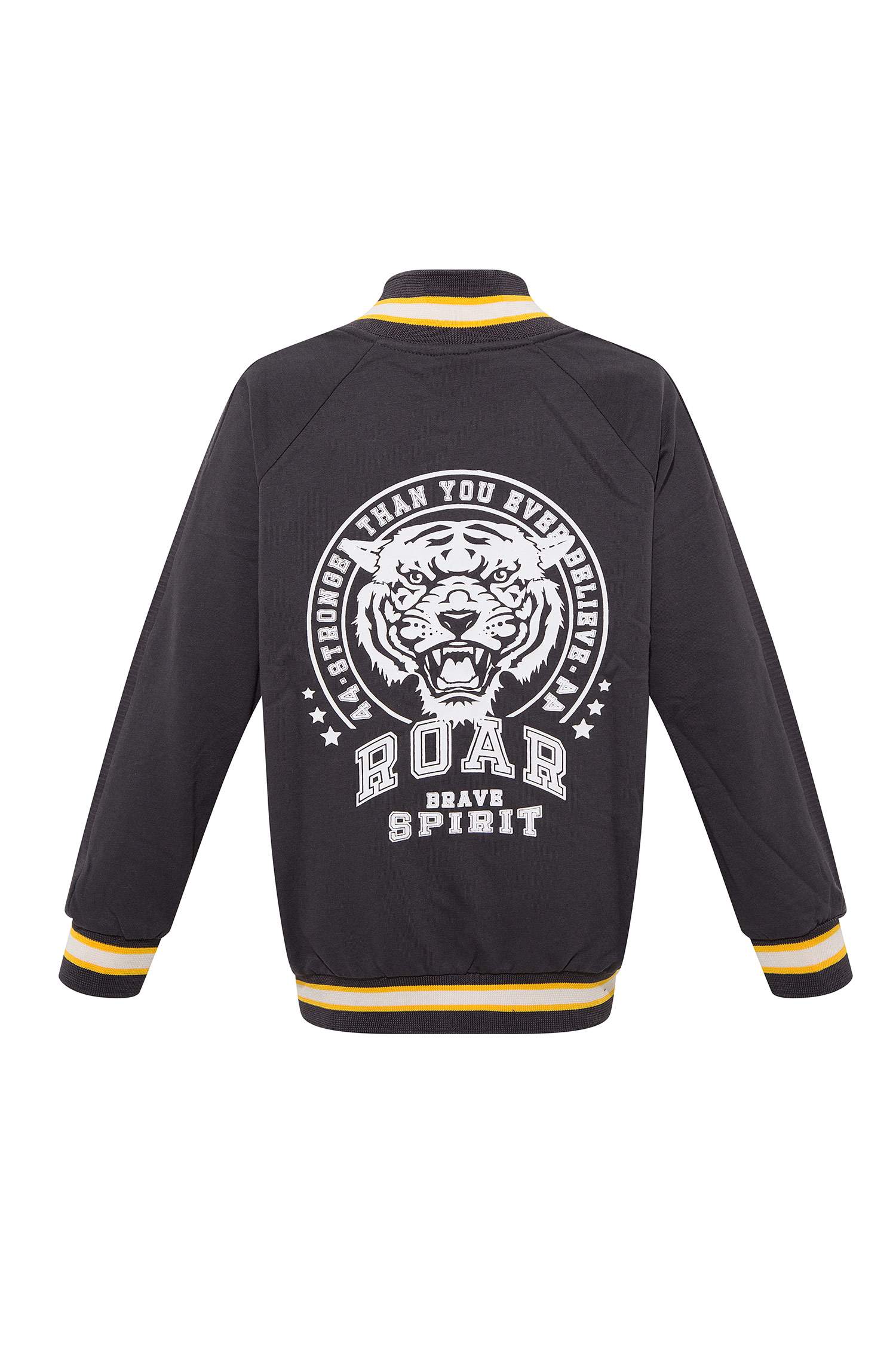 Erkek Çocuk Baskılı Kolej Yaka İnce Sweatshirt Kumaşı Hırka Bolero