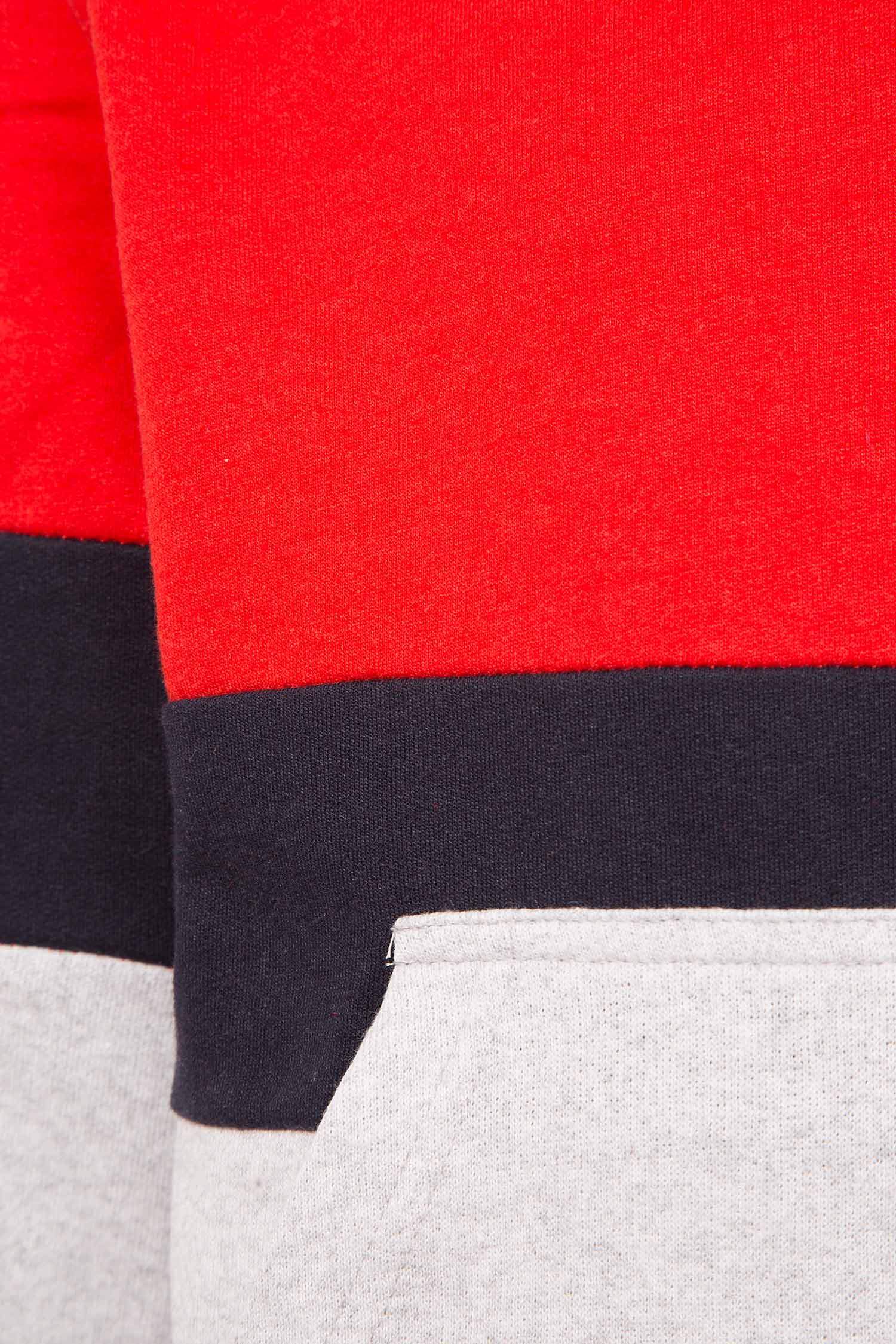 Erkek Çocuk Blok Desenli Kapüşonlu Sweatshirt