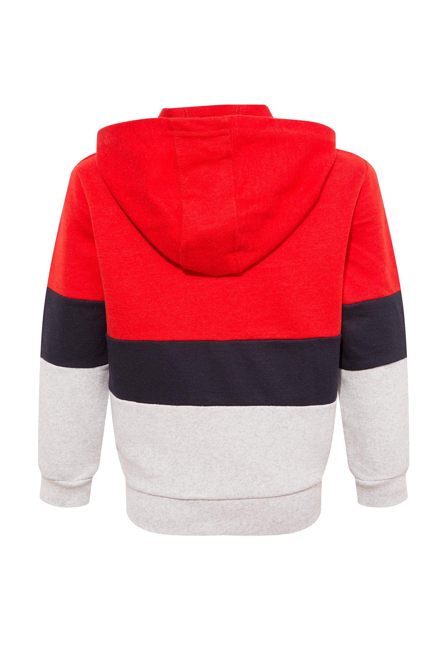 Erkek Çocuk Blok Desenli Kapüşonlu Sweatshirt