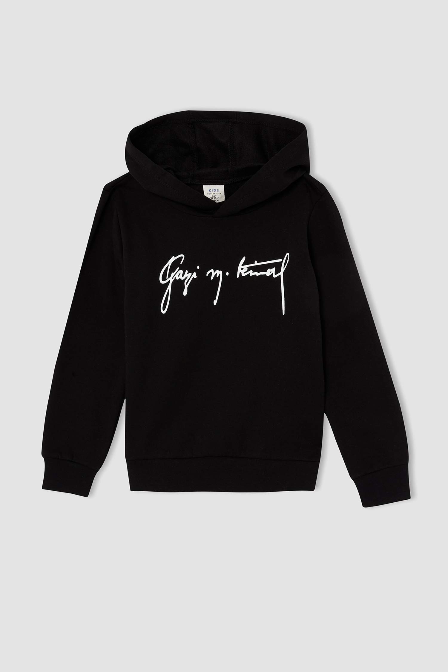Erkek Çocuk 29 Ekim Atatürk Baskılı Kapüşonlu İçi Yumuşak Tüylü Sweatshirt