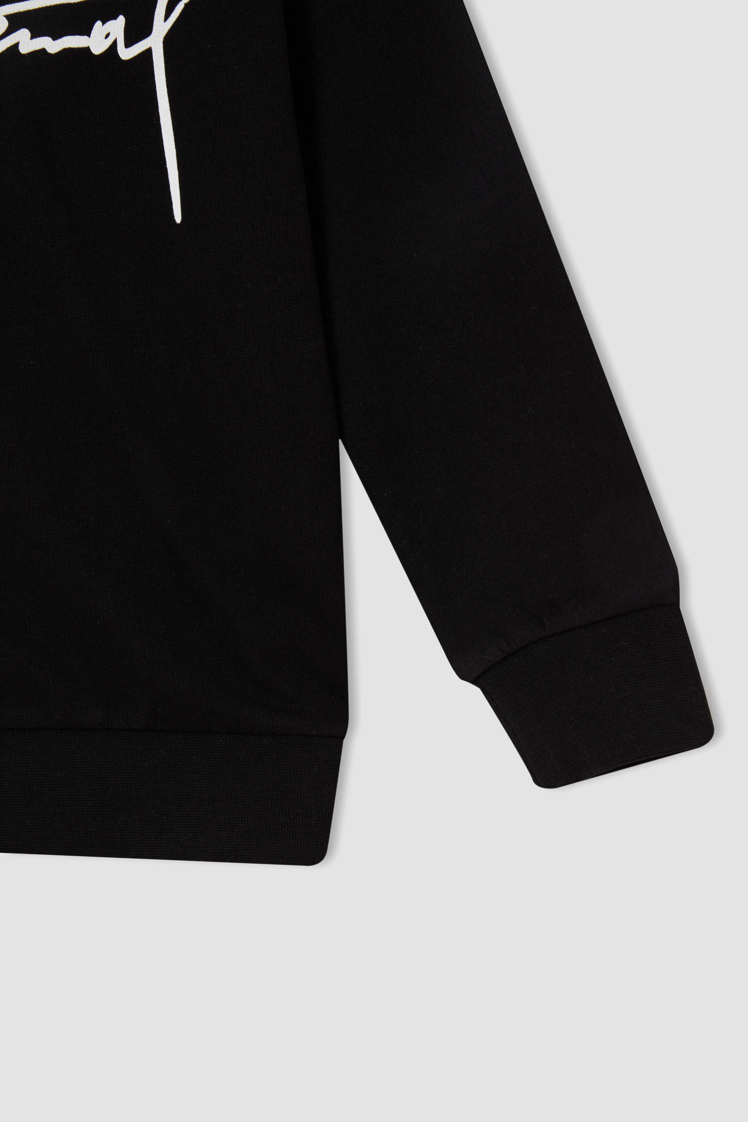 Erkek Çocuk 29 Ekim Atatürk Baskılı Kapüşonlu İçi Yumuşak Tüylü Sweatshirt