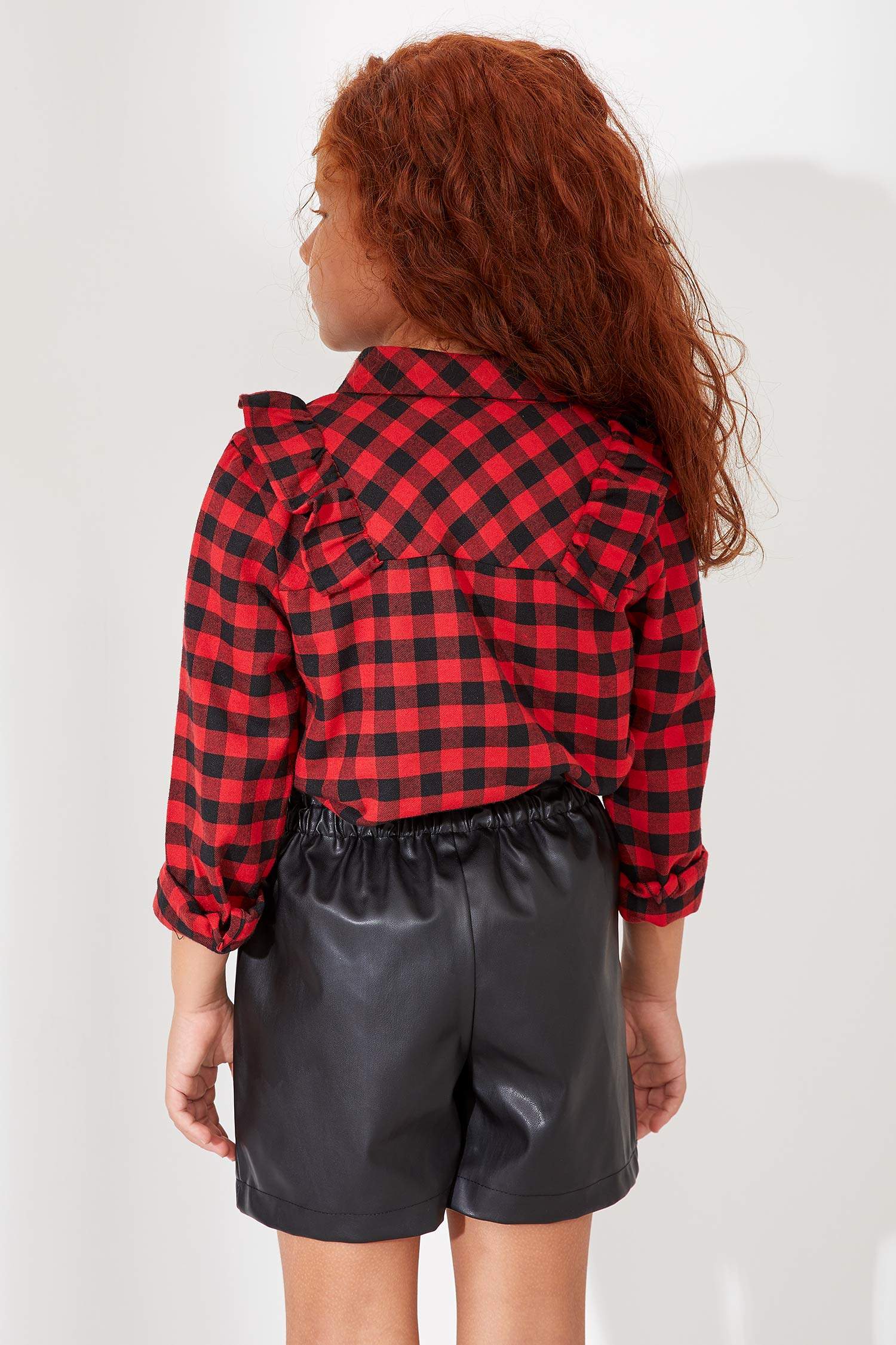 Kız Çocuk Regular Fit Twill Uzun Kollu Gömlek