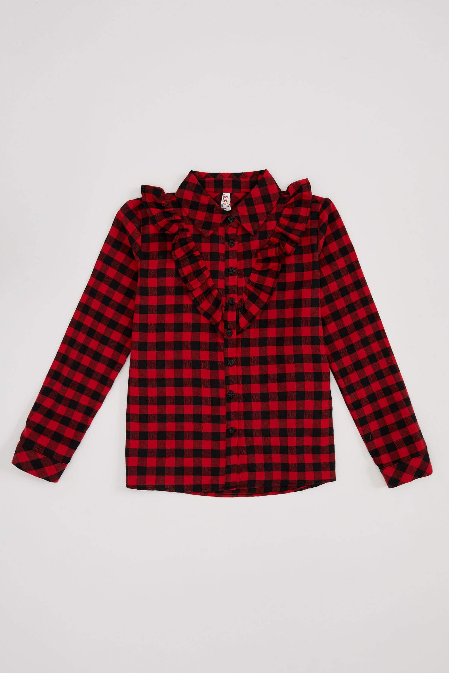 Kız Çocuk Regular Fit Twill Uzun Kollu Gömlek