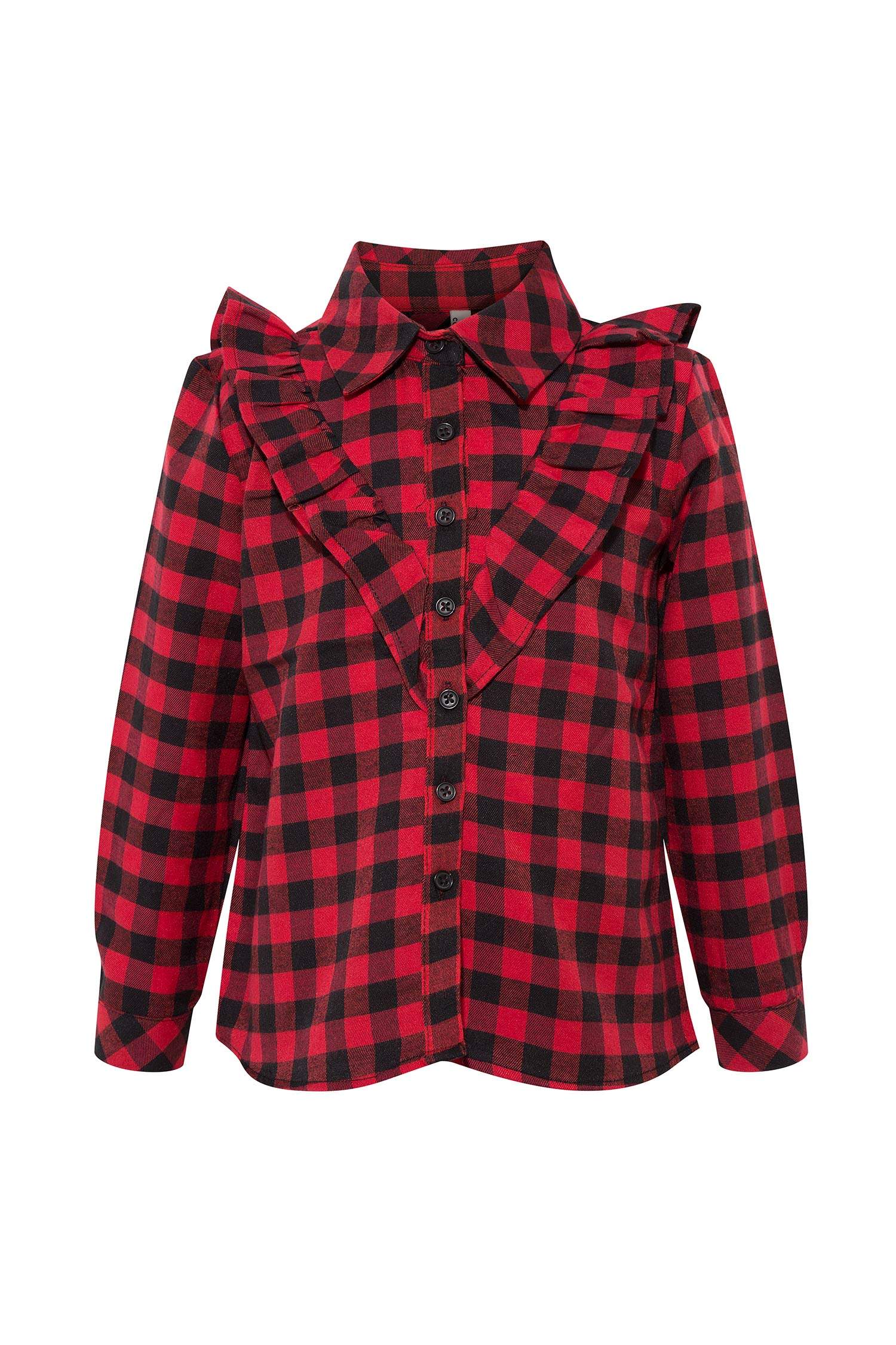 Kız Çocuk Regular Fit Twill Uzun Kollu Gömlek