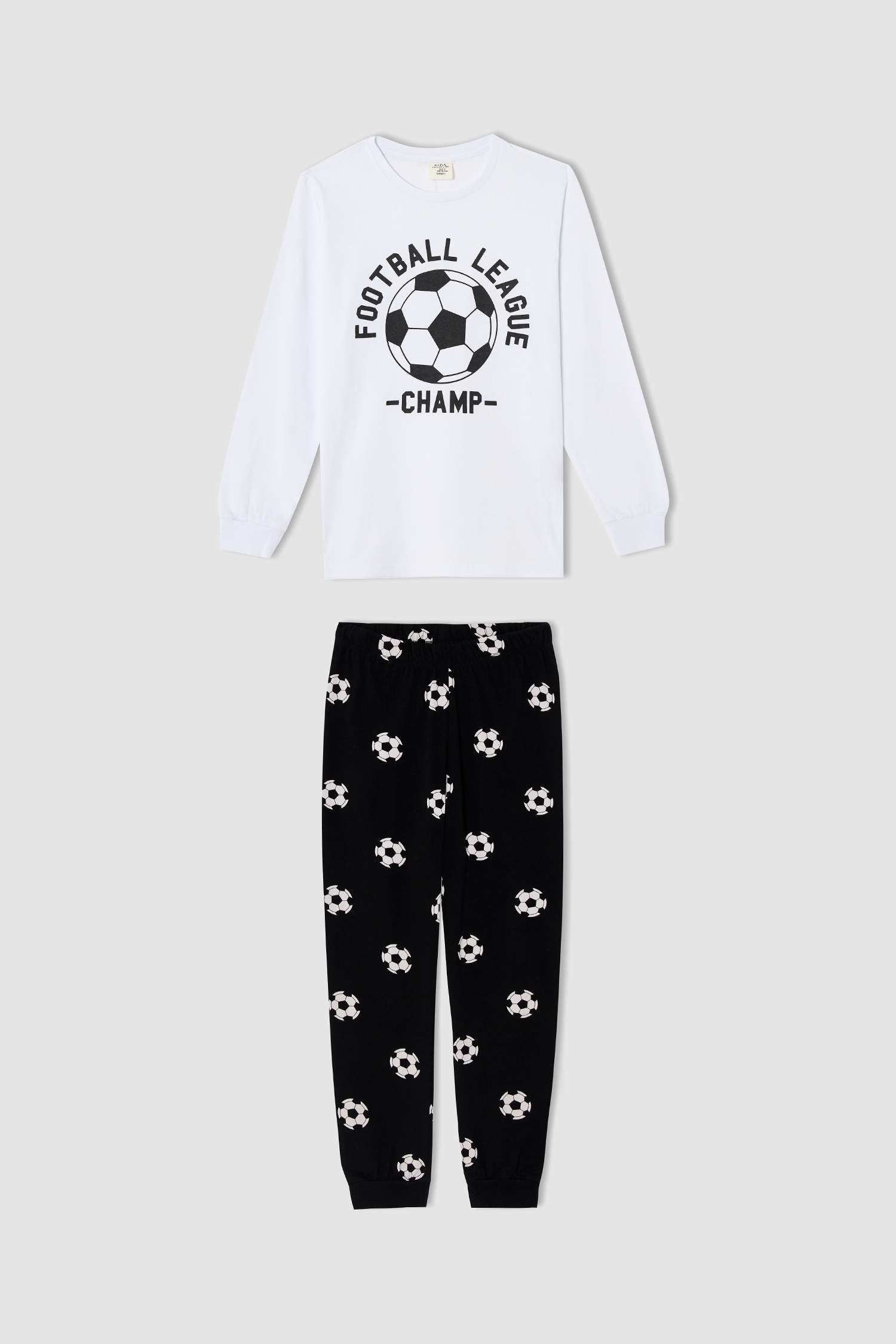 Erkek Çocuk Futbol Topu Baskılı Pijama Takımı