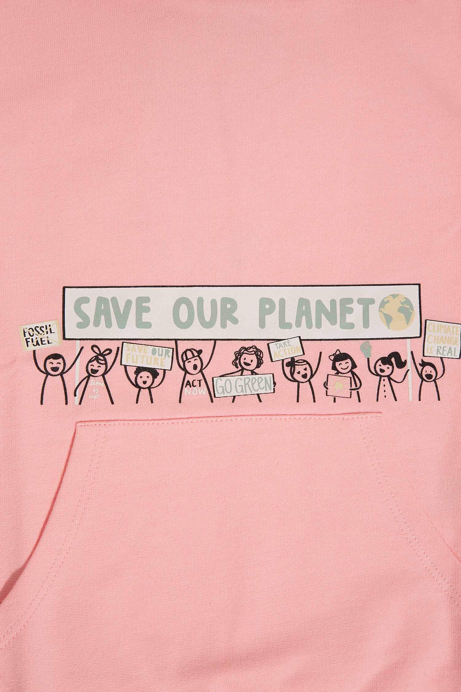 Kız Çocuk Organik Pamuk Sweatshirt
