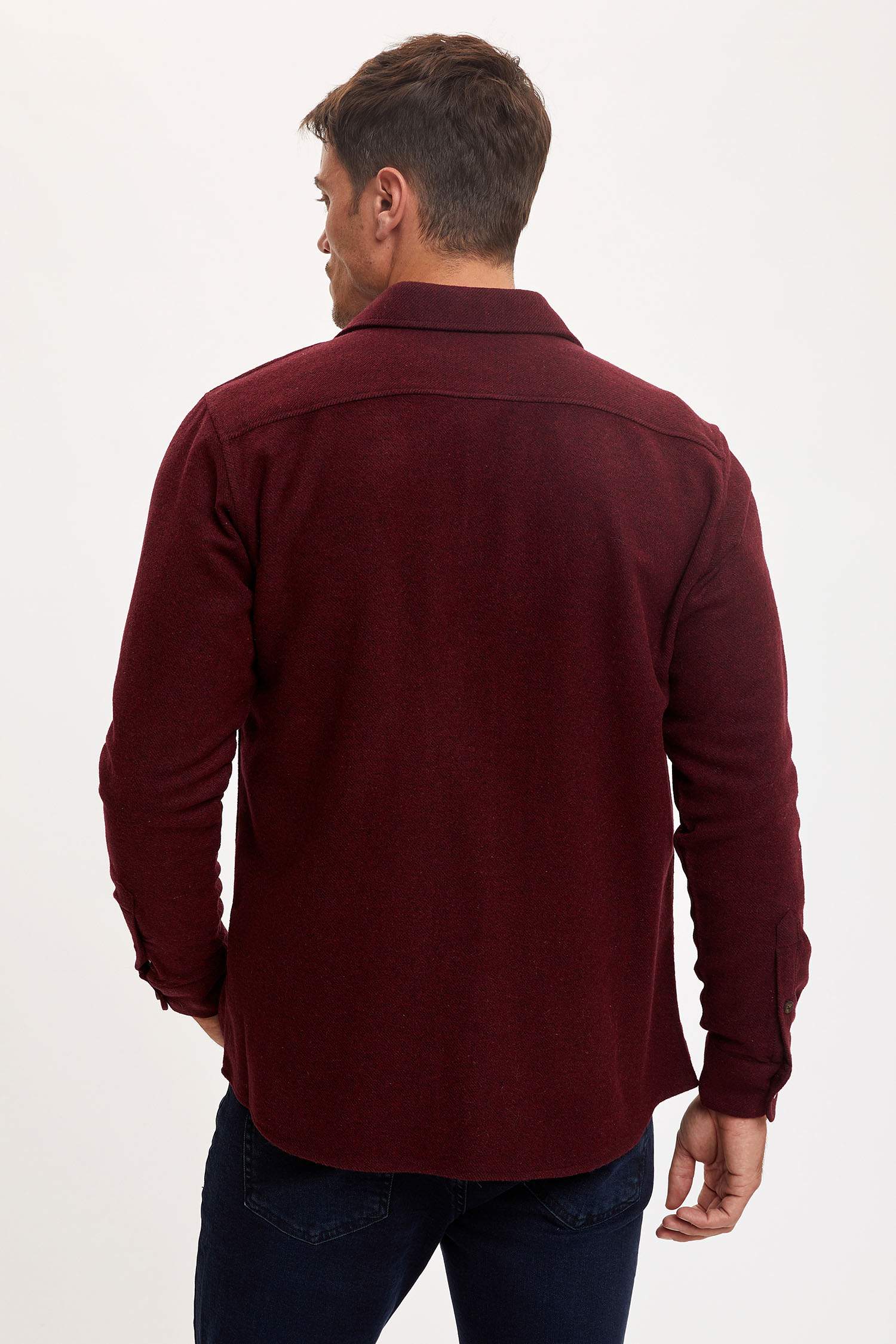 Modern Fit Uzun Kollu Oduncu Gömlek Ceket