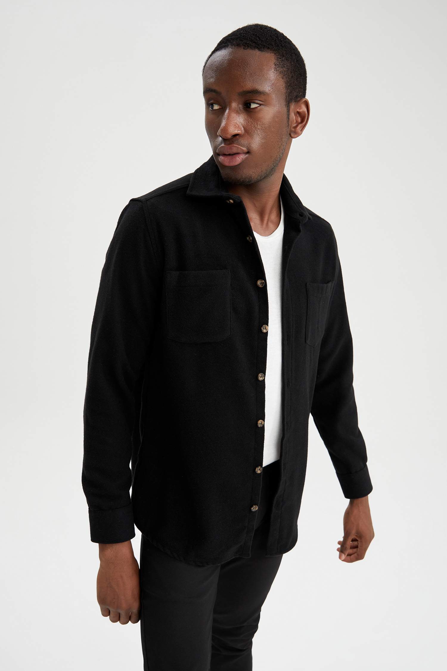 Modern Fit Uzun Kollu Oduncu Gömlek Ceket