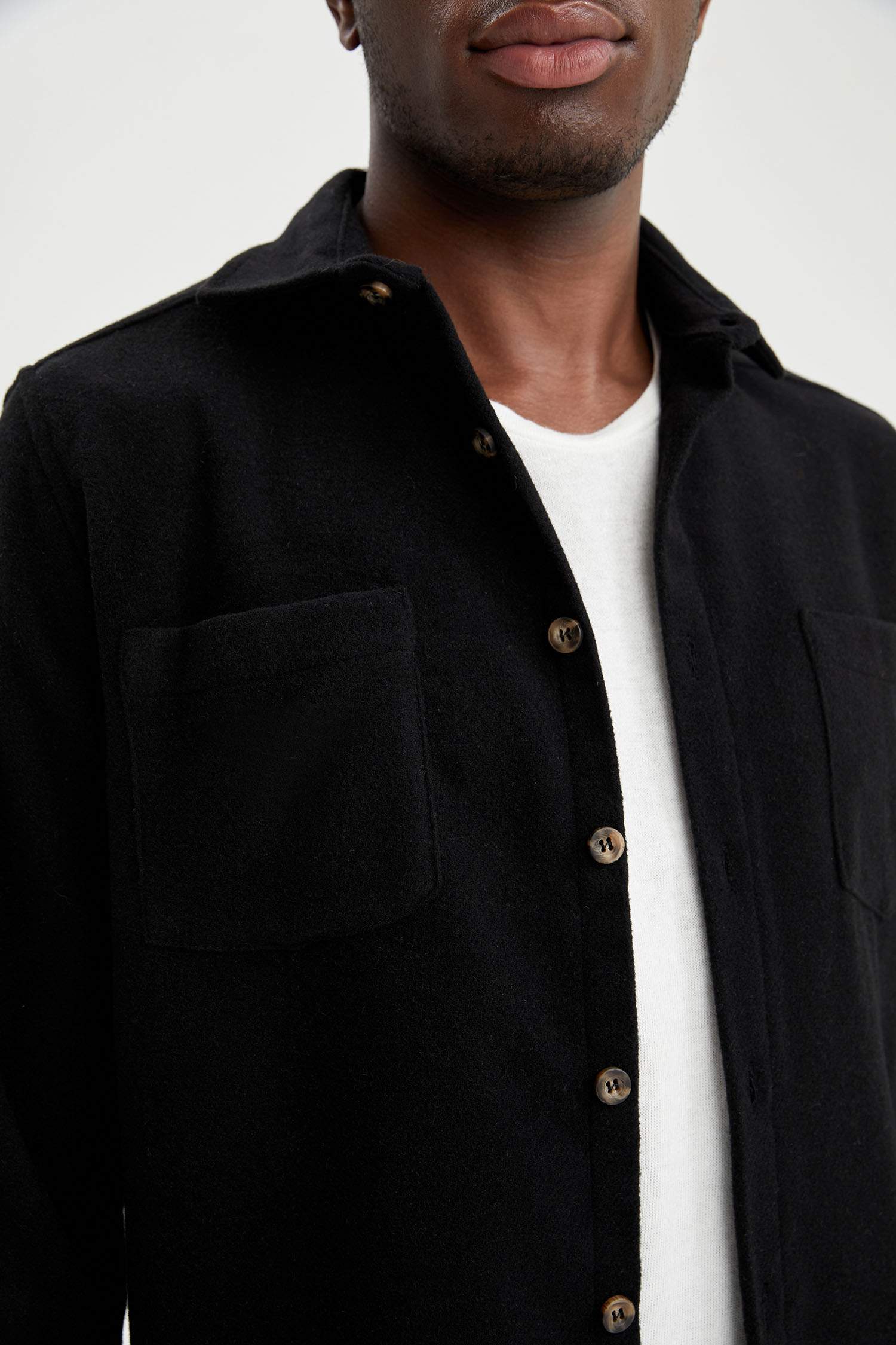 Modern Fit Uzun Kollu Oduncu Gömlek Ceket
