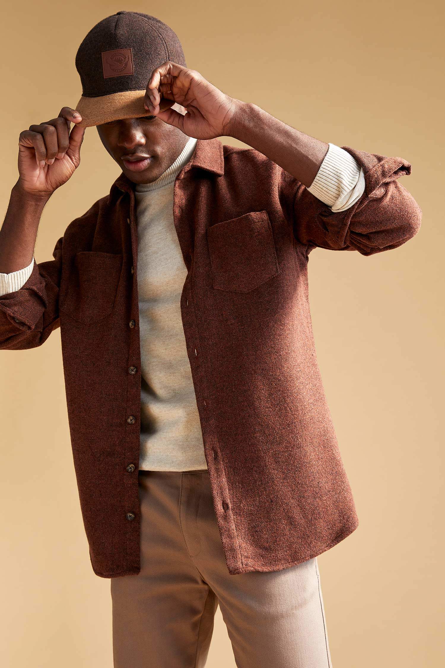 Modern Fit Uzun Kollu Oduncu Gömlek Ceket