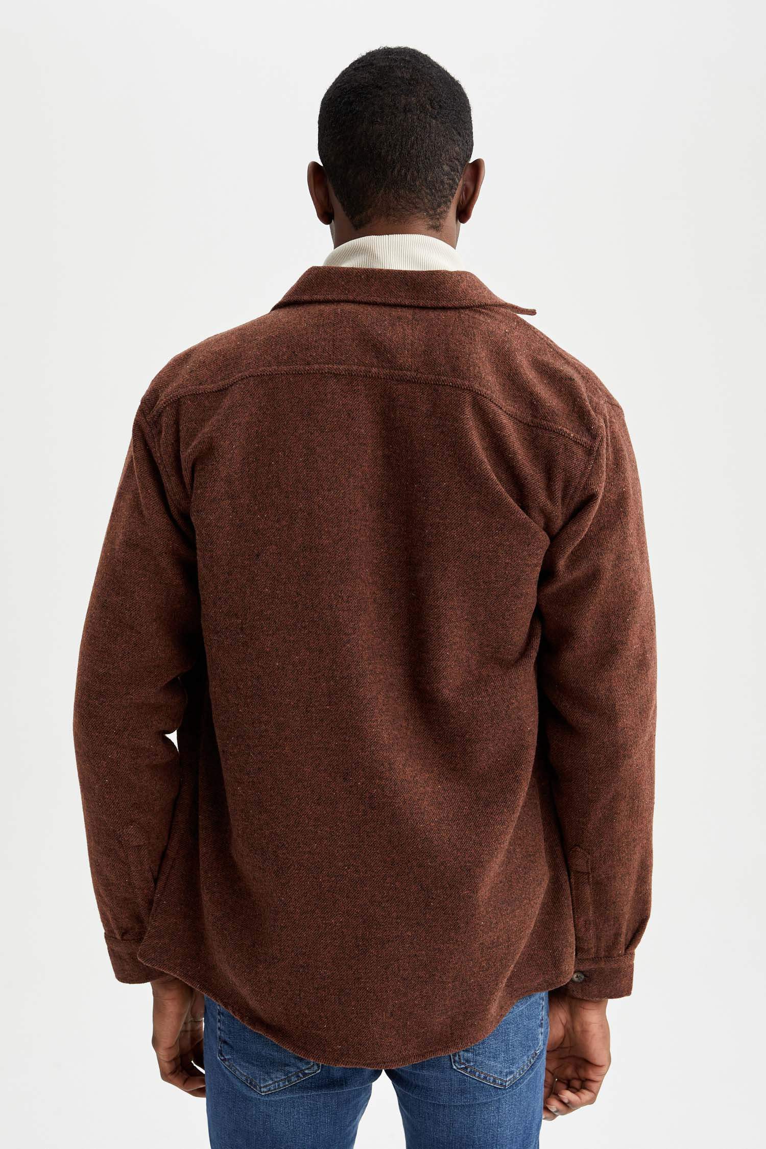 Modern Fit Uzun Kollu Oduncu Gömlek Ceket