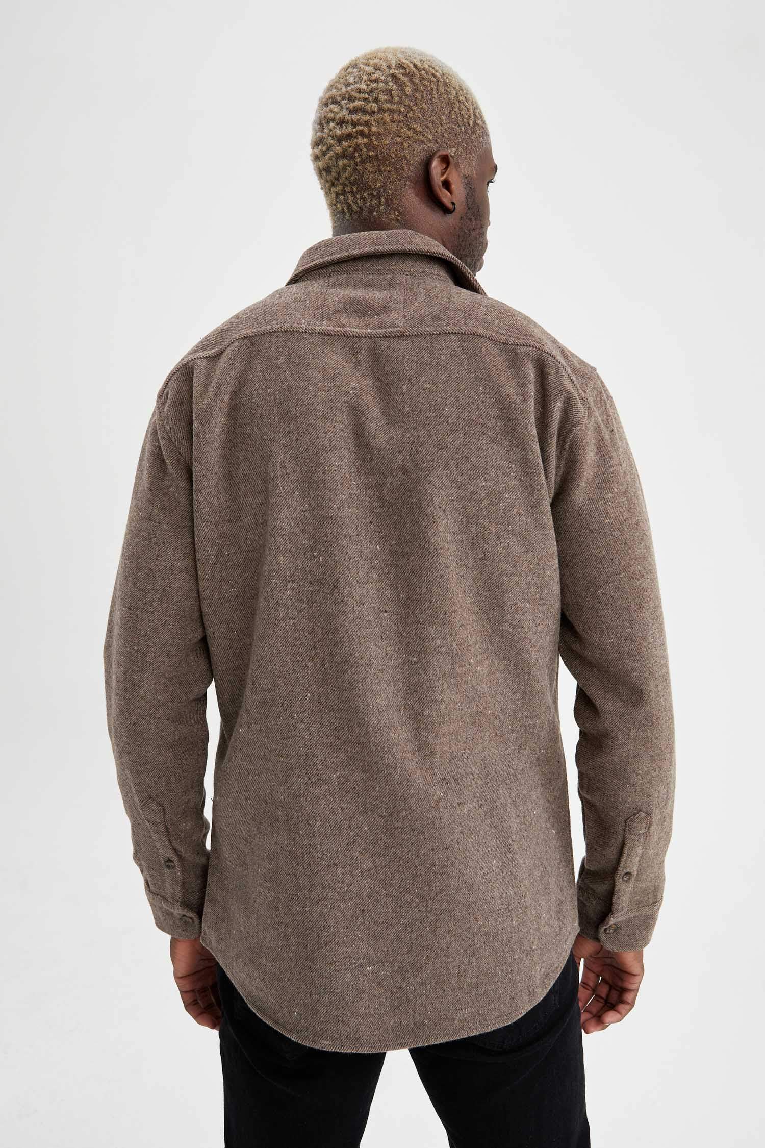 Modern Fit Uzun Kollu Oduncu Gömlek Ceket