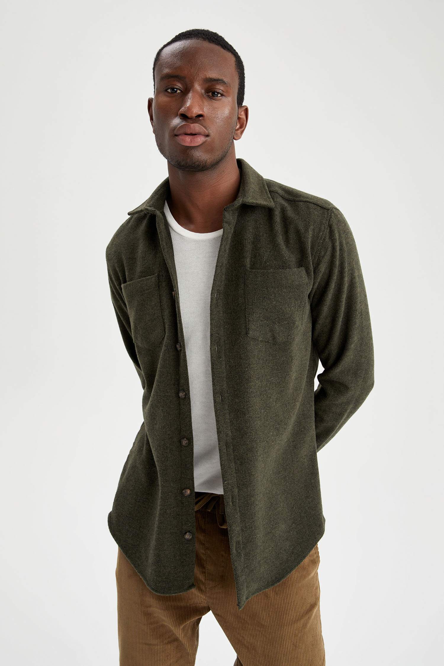 Modern Fit Uzun Kollu Oduncu Gömlek Ceket
