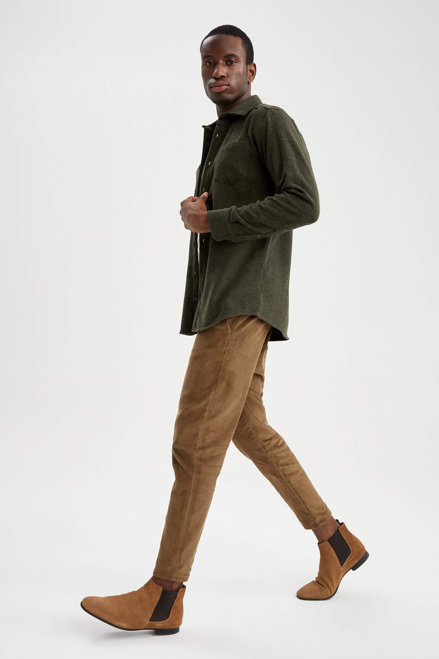 Modern Fit Uzun Kollu Oduncu Gömlek Ceket