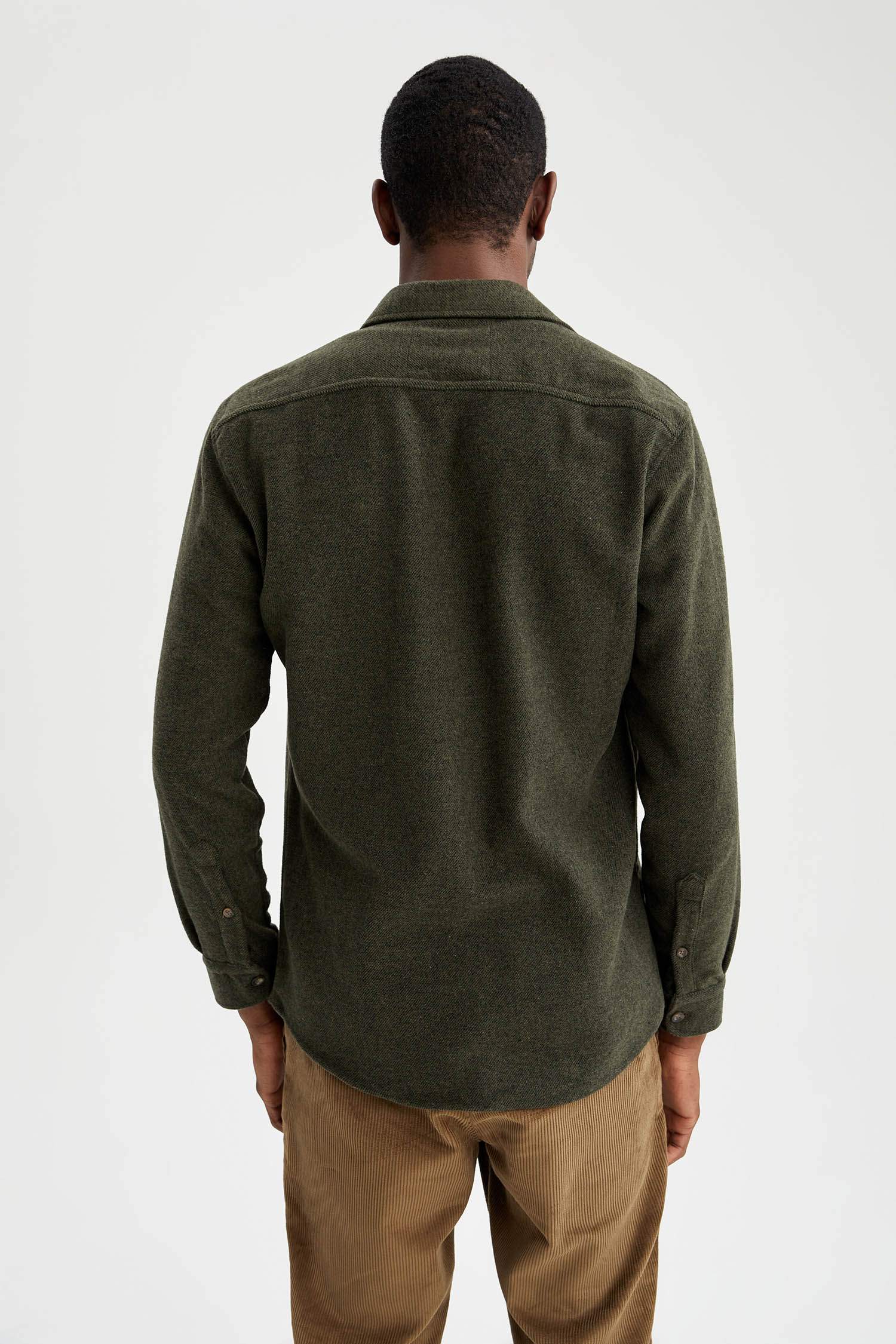 Modern Fit Uzun Kollu Oduncu Gömlek Ceket