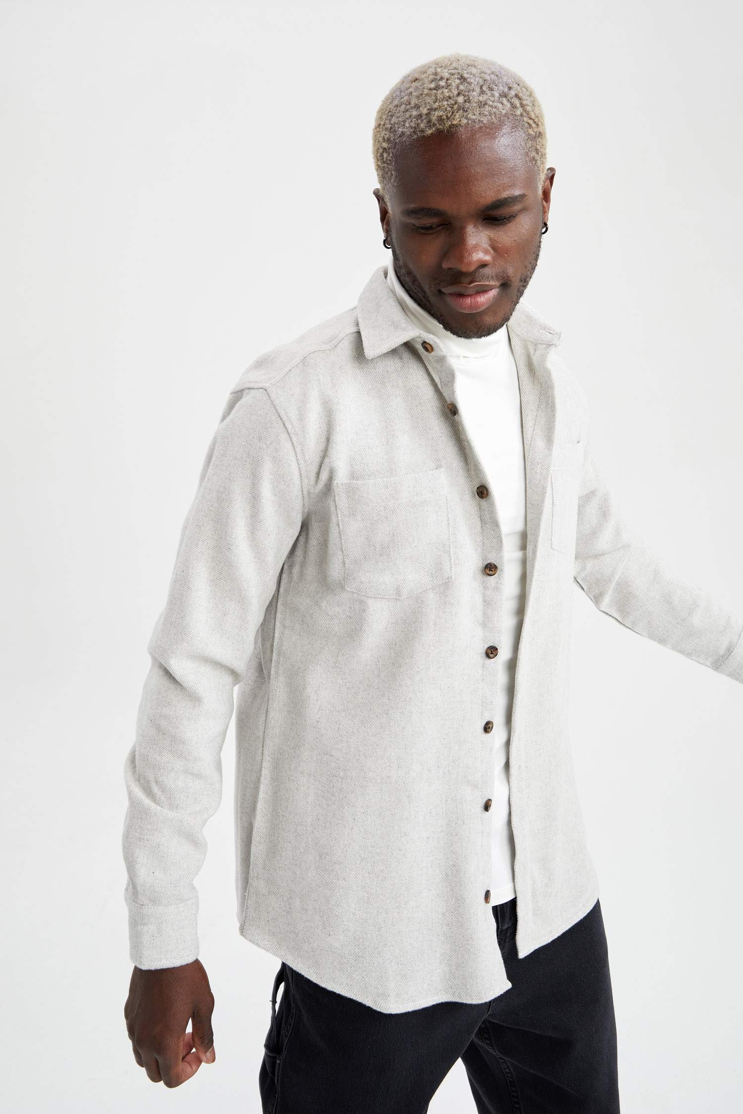 Modern Fit Uzun Kollu Oduncu Gömlek Ceket