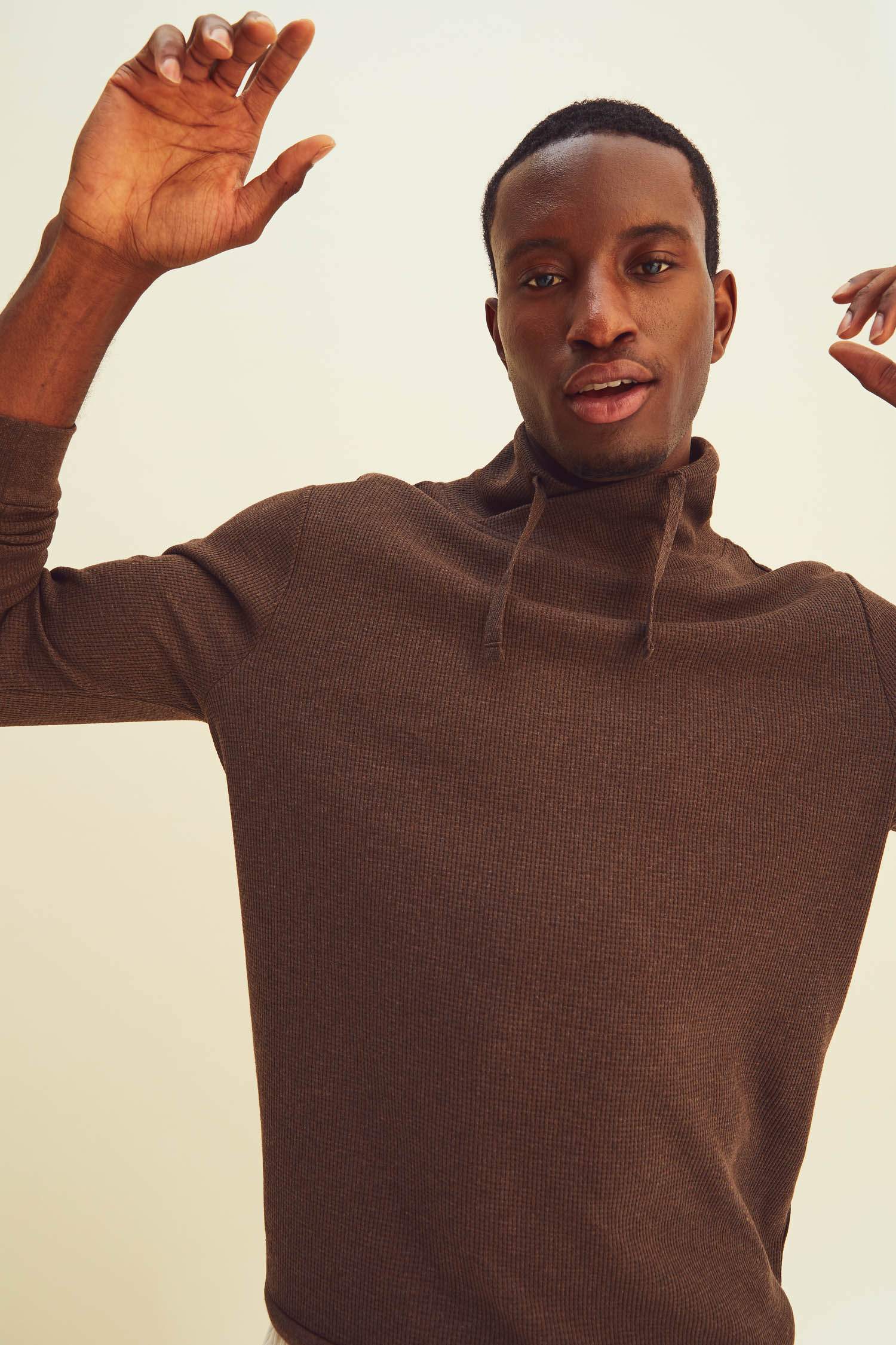 Slim Fit Şal Yaka Uzun Kollu Sweatshirt