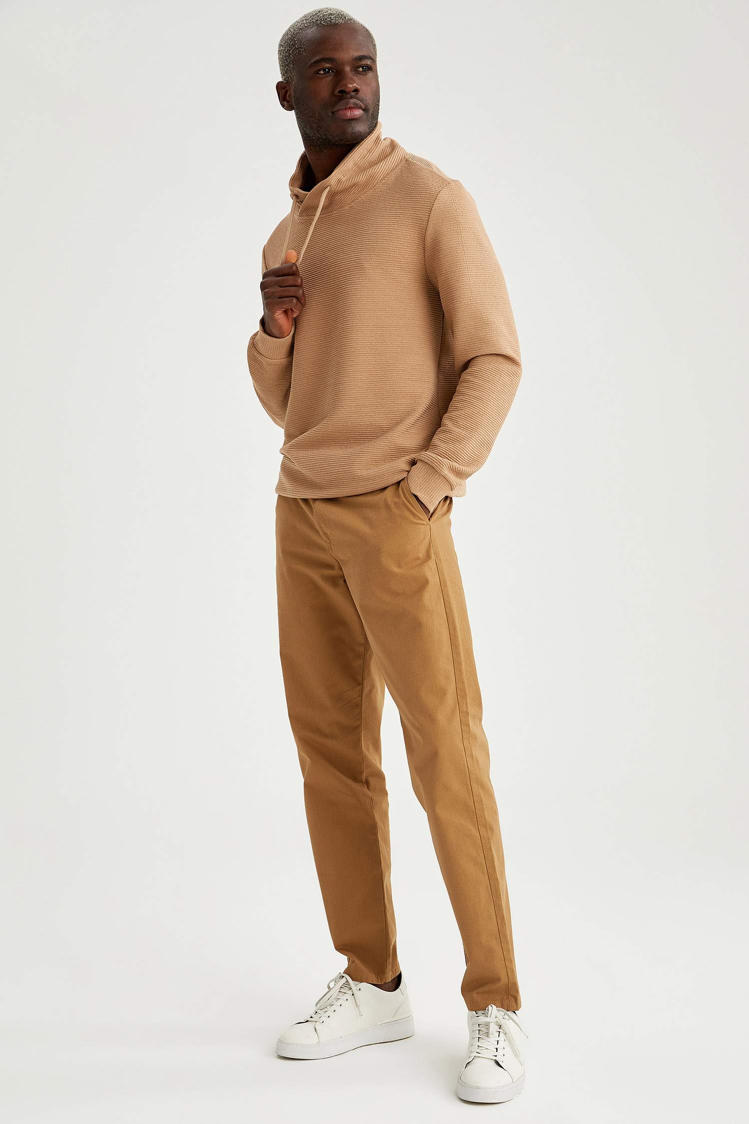 Regular Fit Şal Yaka Uzun Kollu Sweatshirt