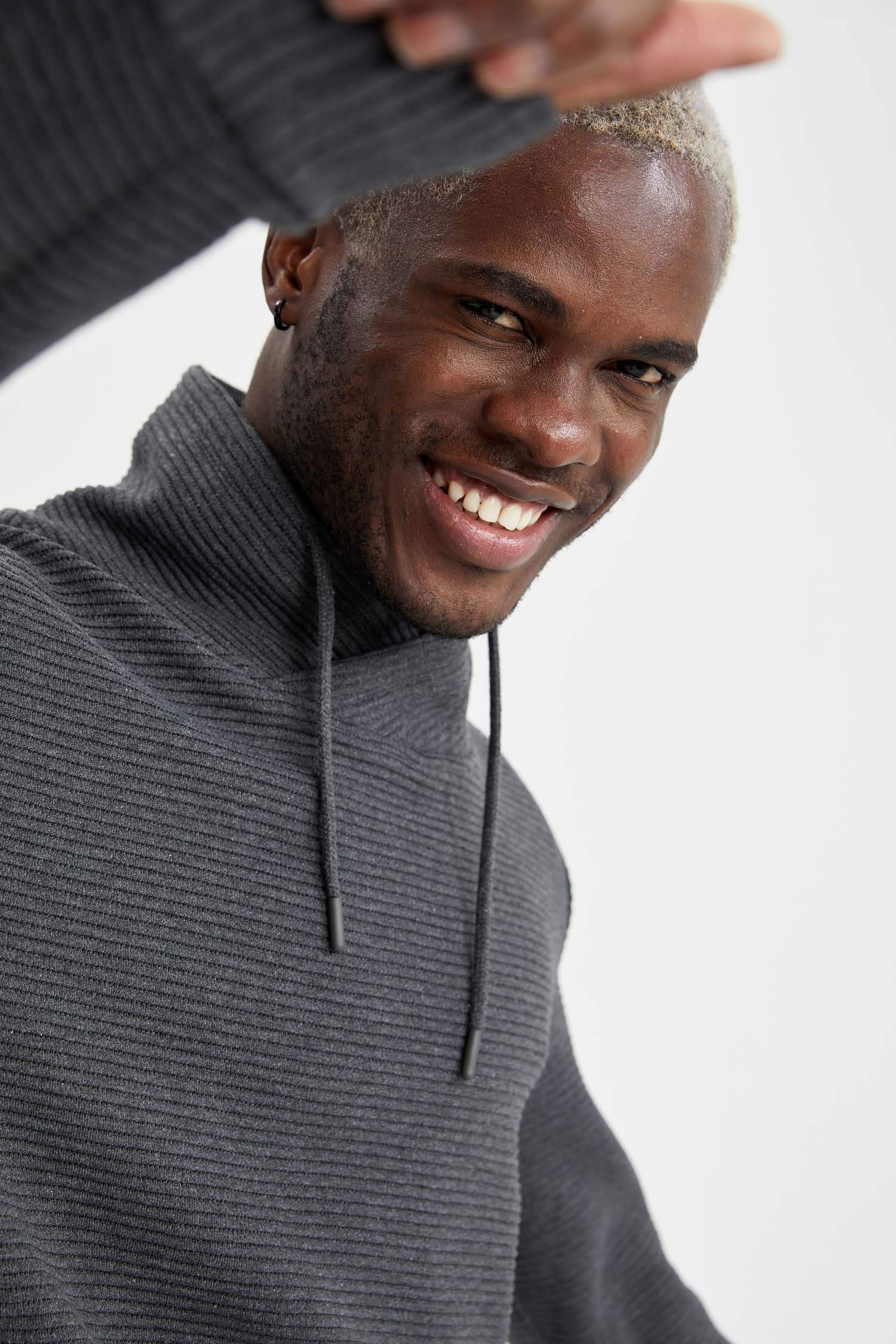 Regular Fit Şal Yaka Uzun Kollu Sweatshirt