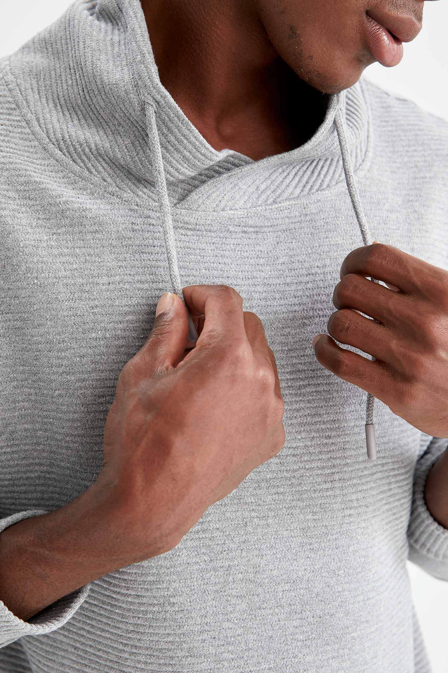 Regular Fit Şal Yaka Uzun Kollu Sweatshirt