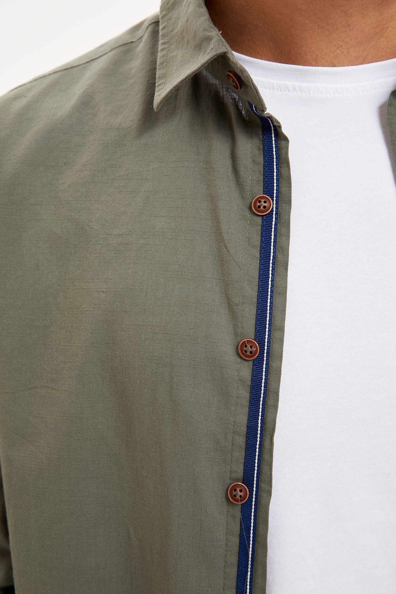 Slim Fit Uzun Kollu Basic Gömlek