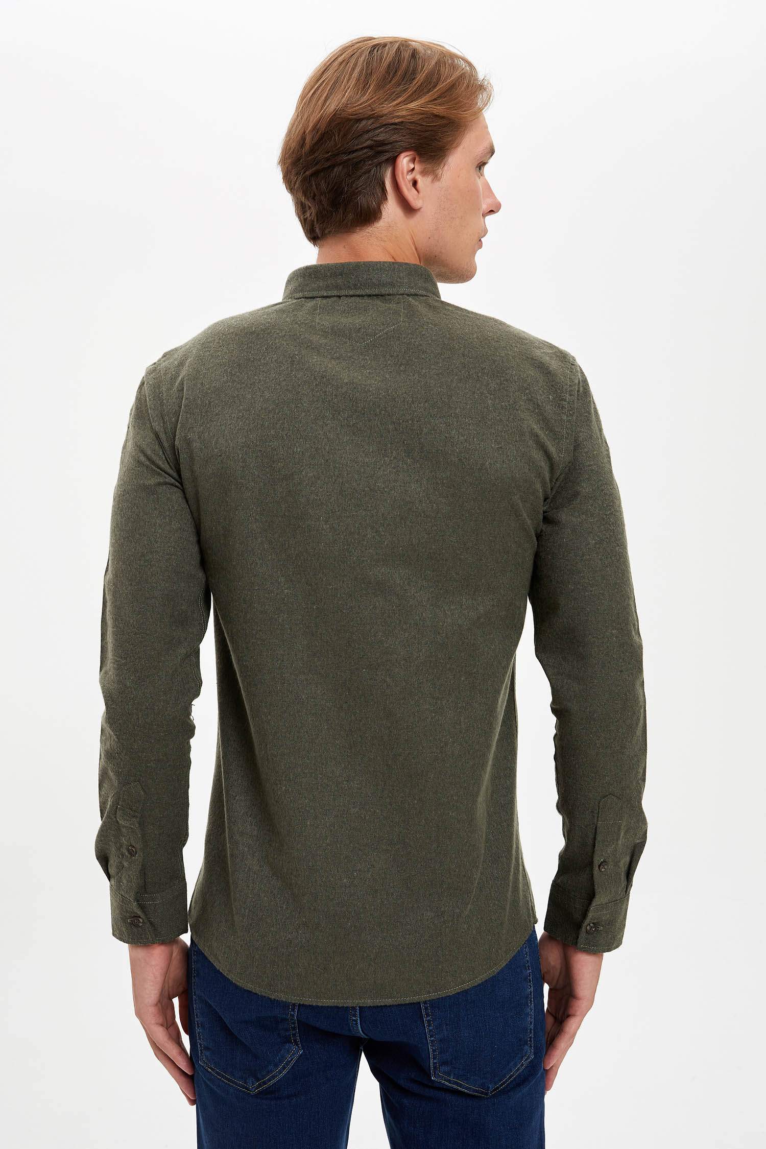 Slim Fit Uzun Kollu Oduncu Gömlek