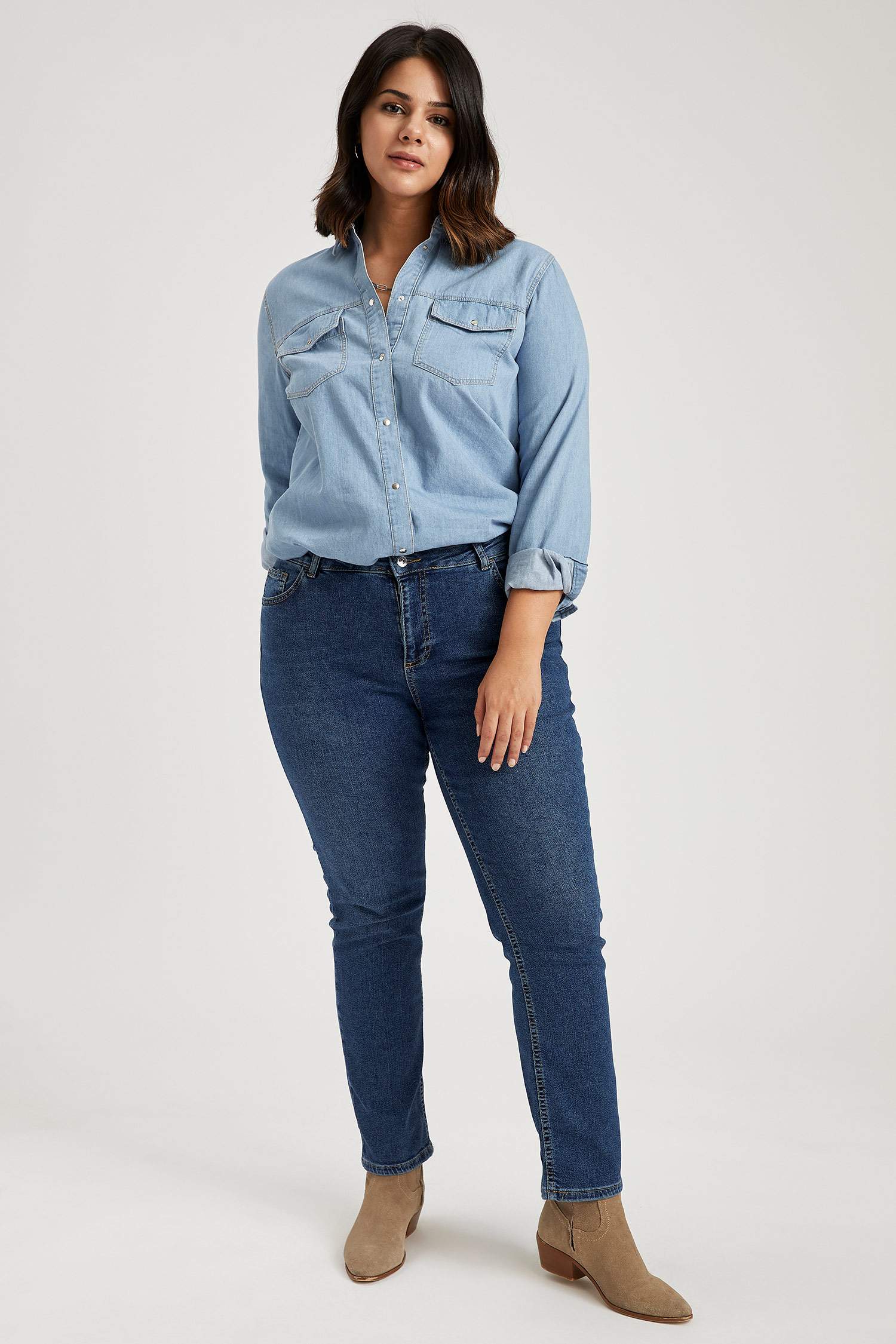 Straight Mid Jean Pantolon