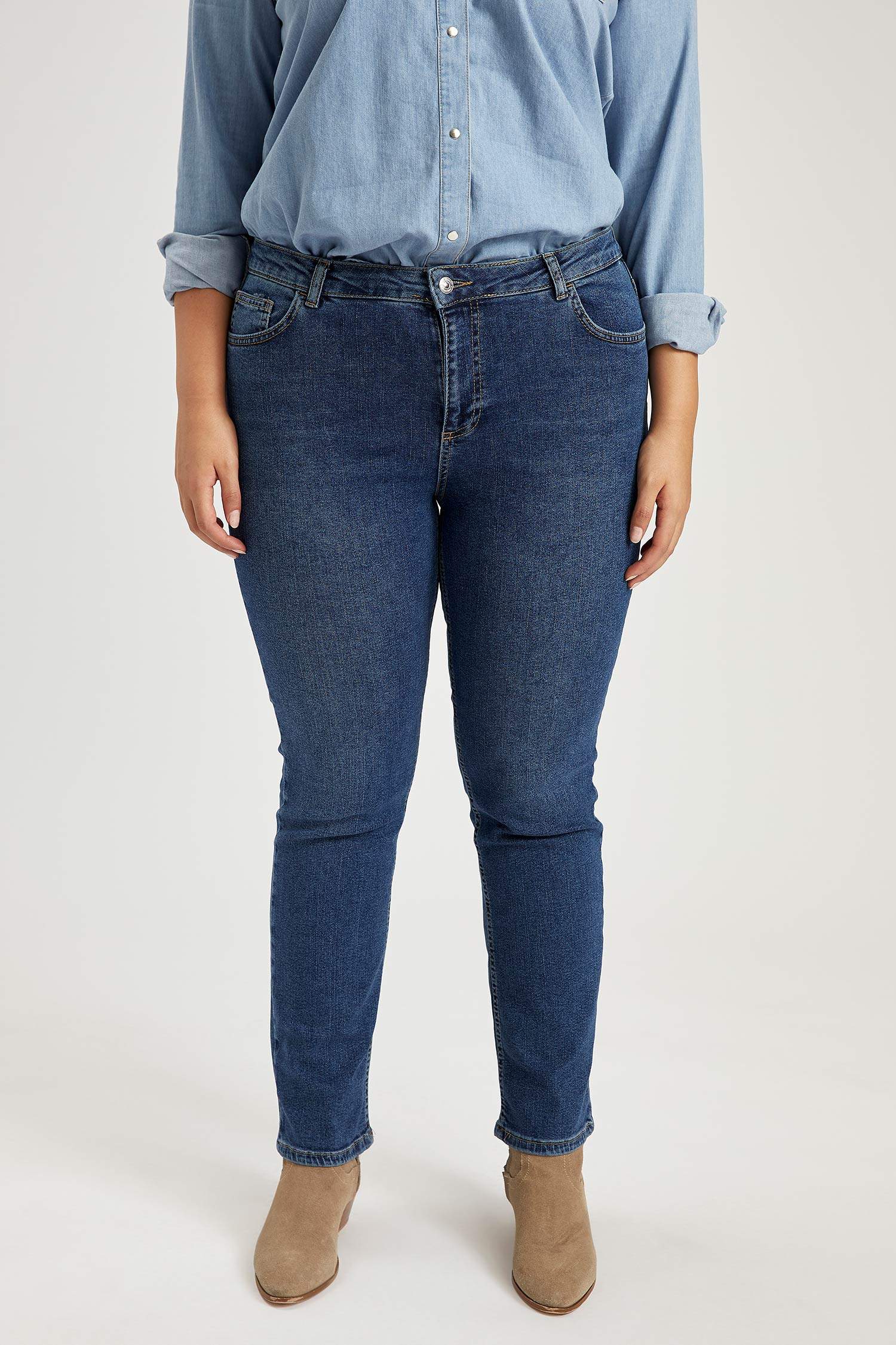 Straight Mid Jean Pantolon