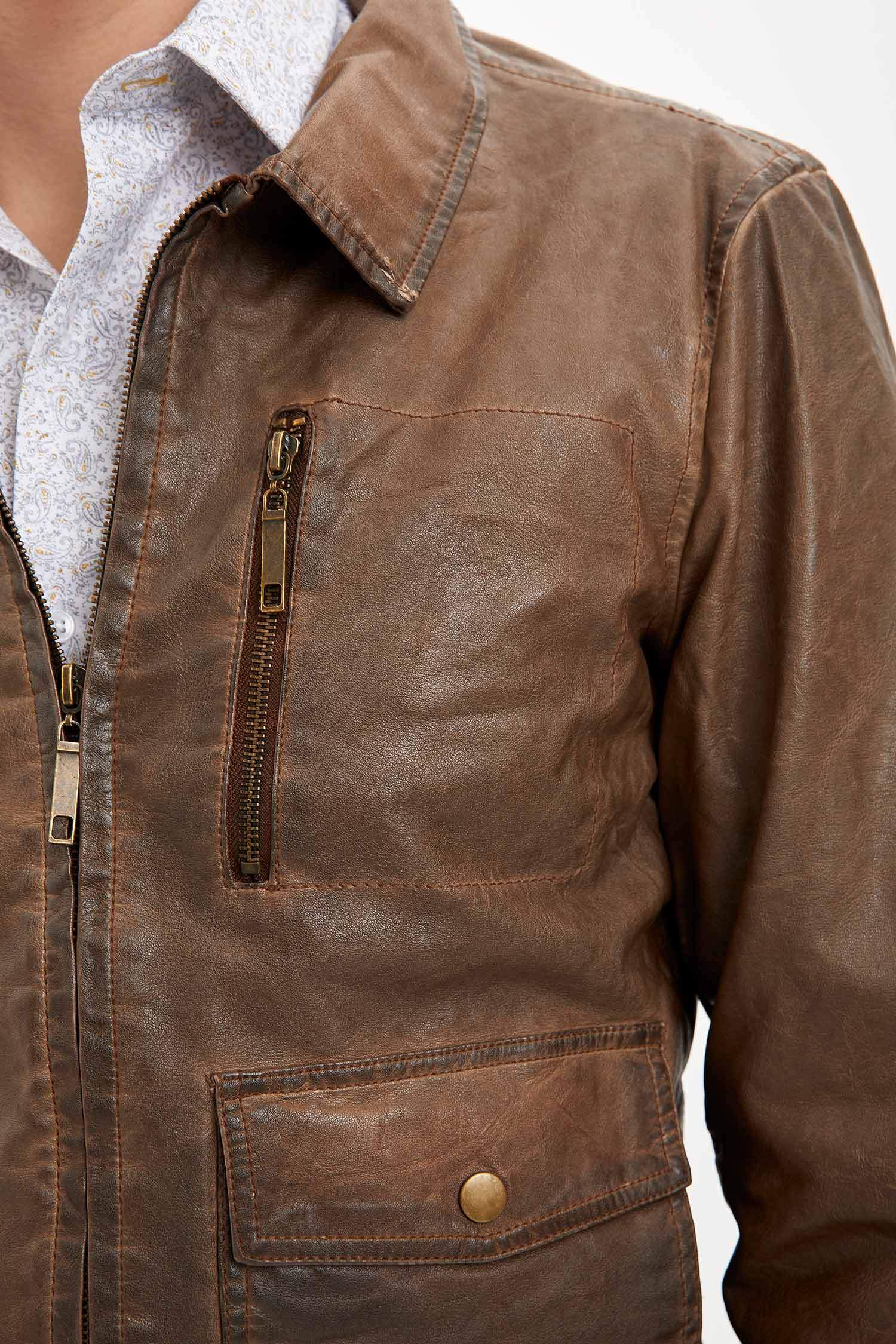 Fermuarlı Slim Fit Ceket