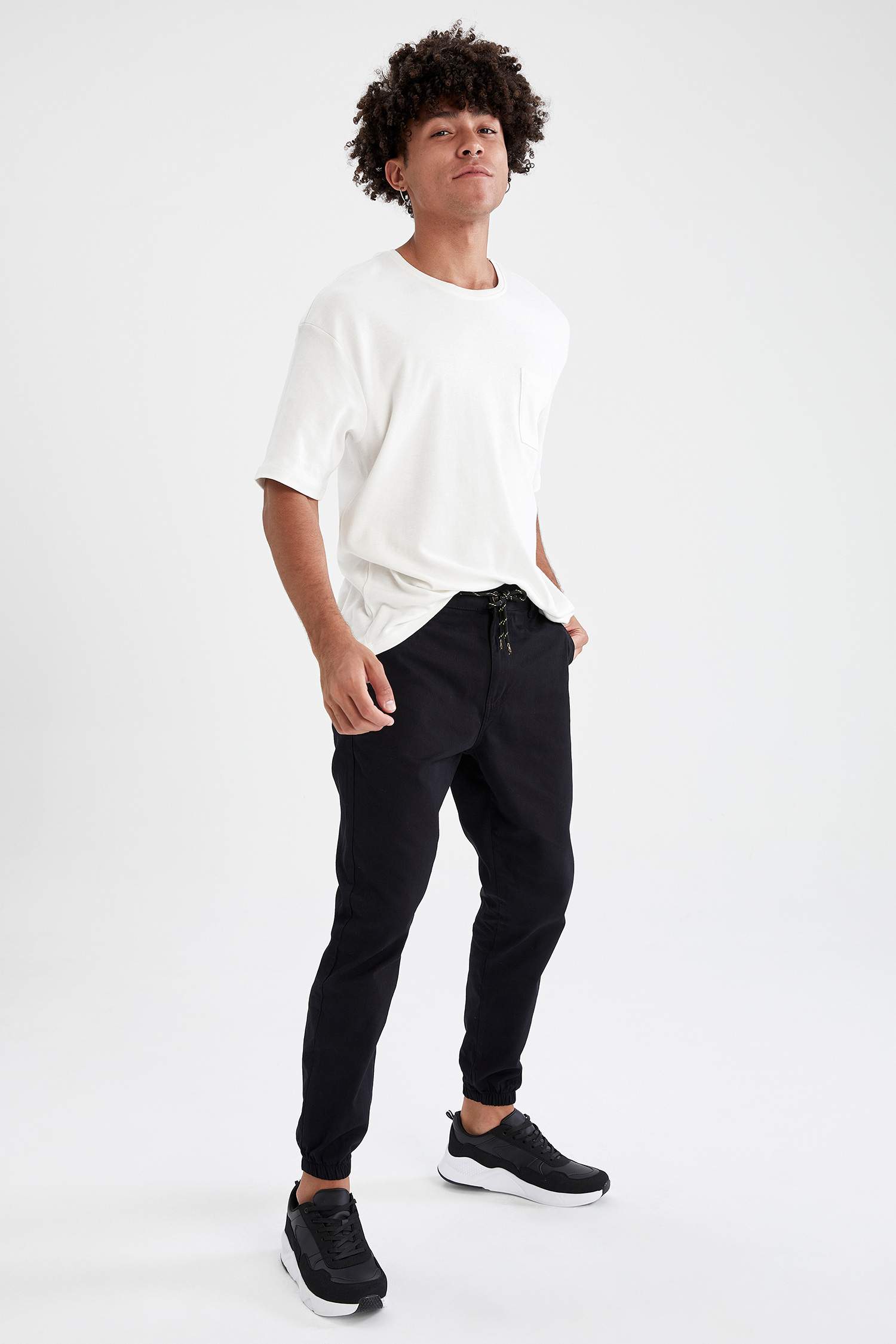Bağcıklı Jogger Gabardin Pantolon