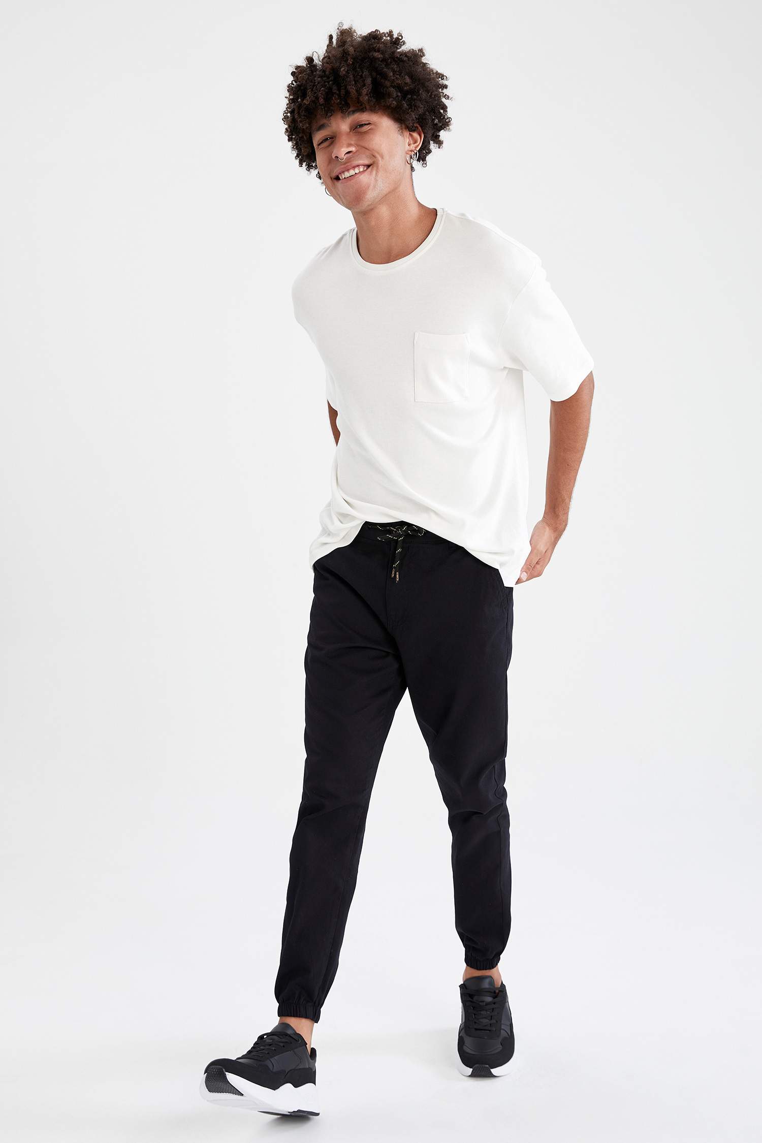 Bağcıklı Jogger Gabardin Pantolon