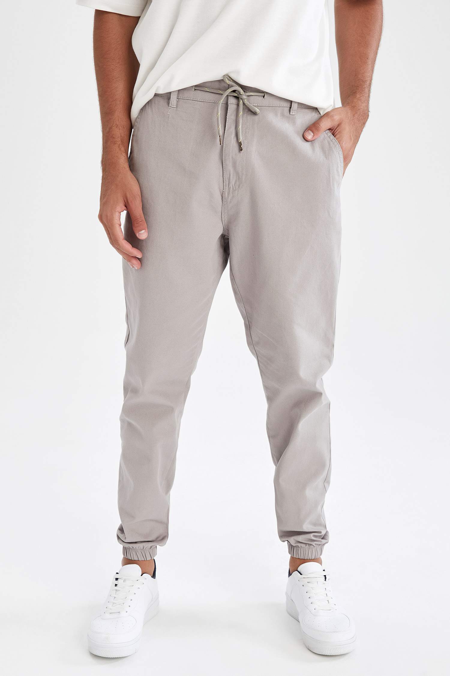 Bağcıklı Jogger Gabardin Pantolon