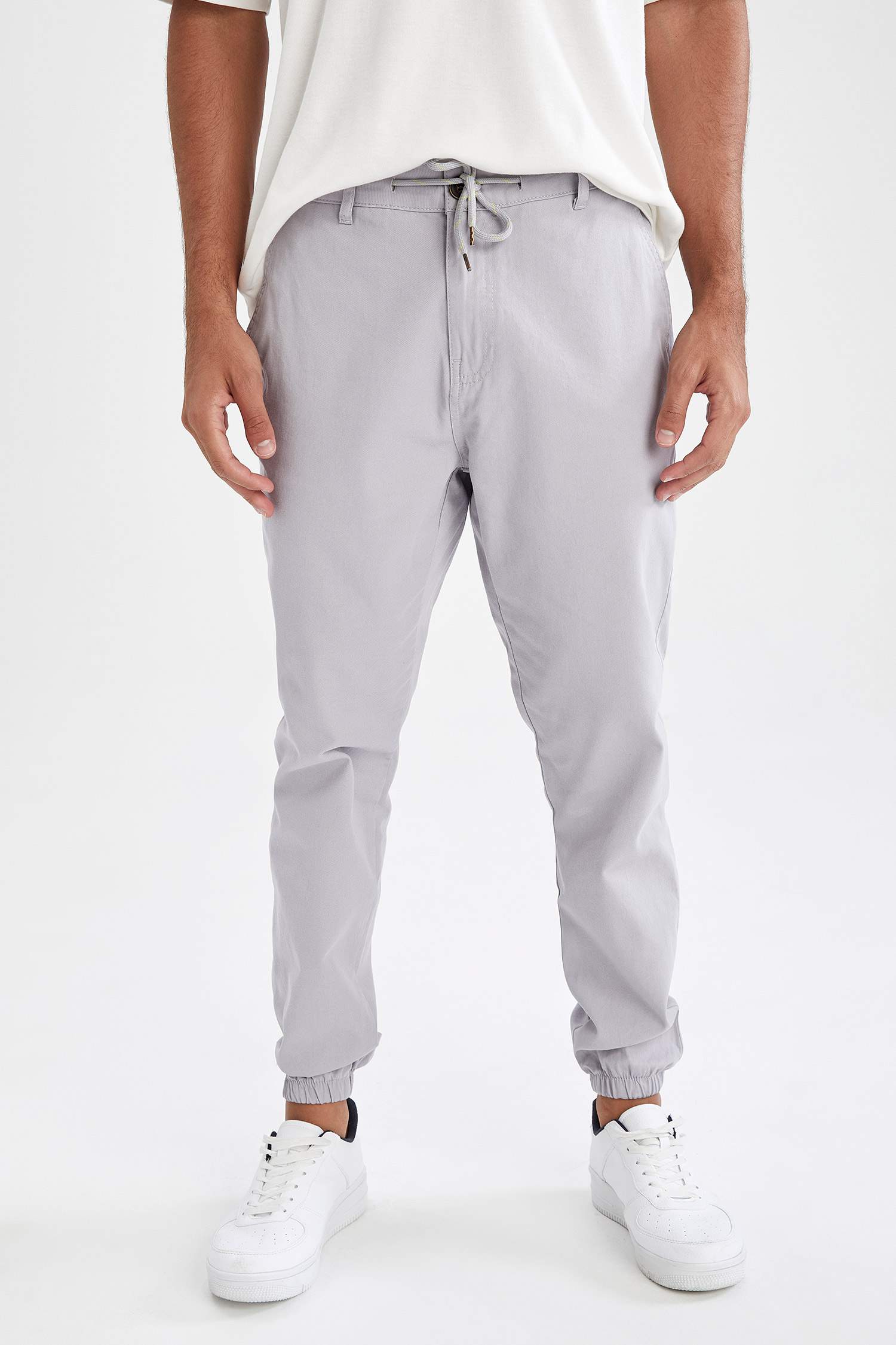 Bağcıklı Jogger Gabardin Pantolon