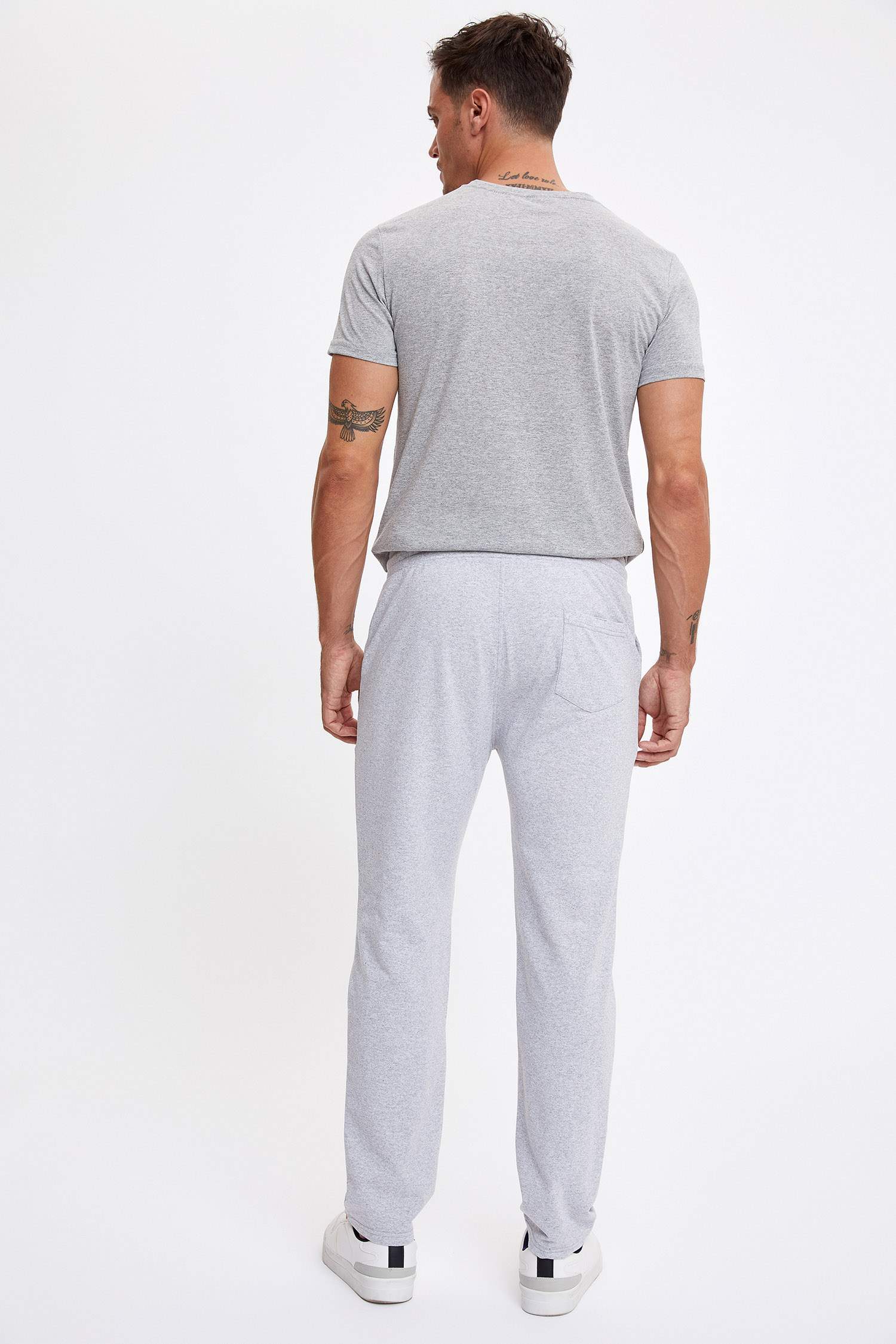 Slim Fit Düz Paça İnce Sweatshirt Kumaşı Pantolon