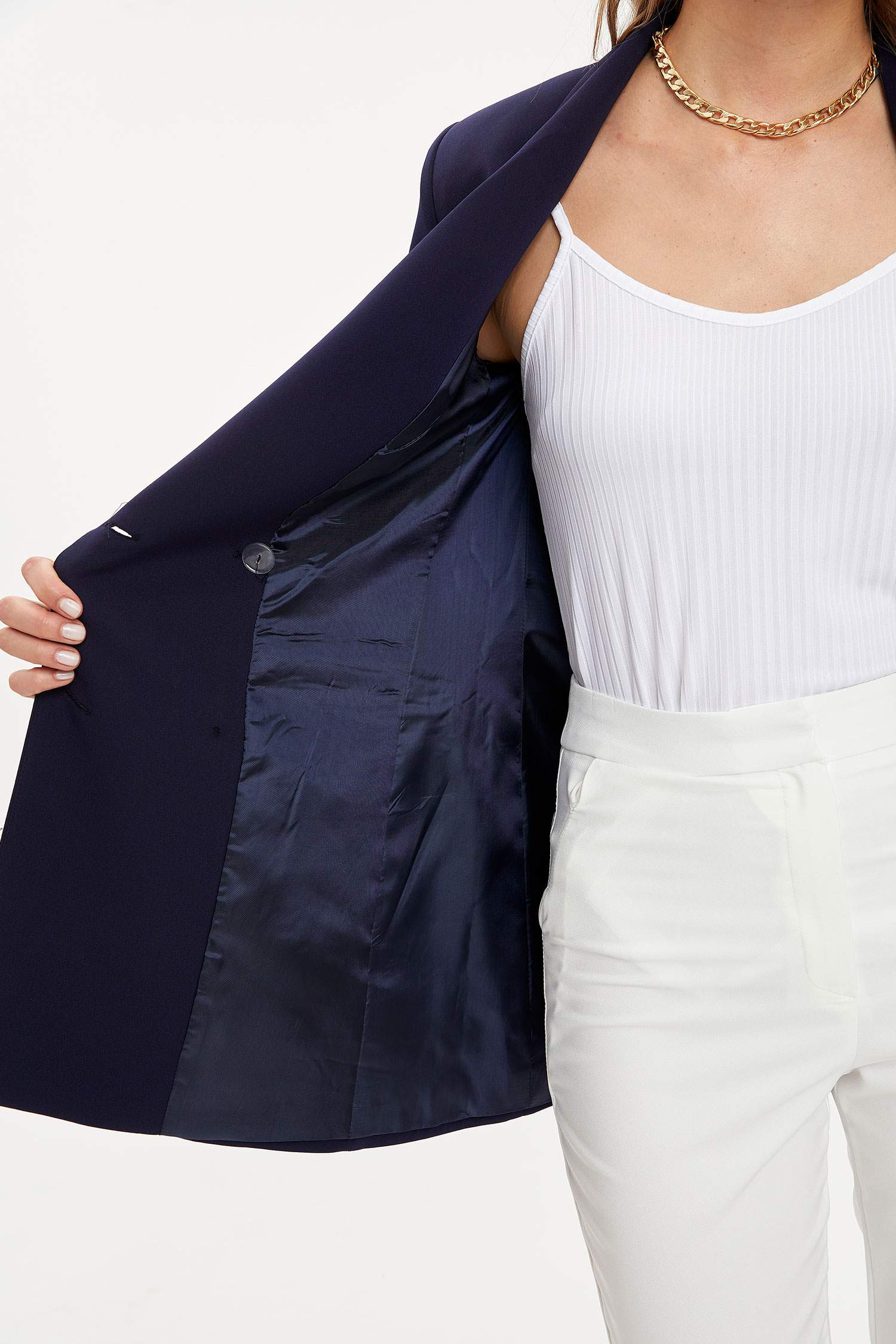 Düğmeli Blazer Ceket