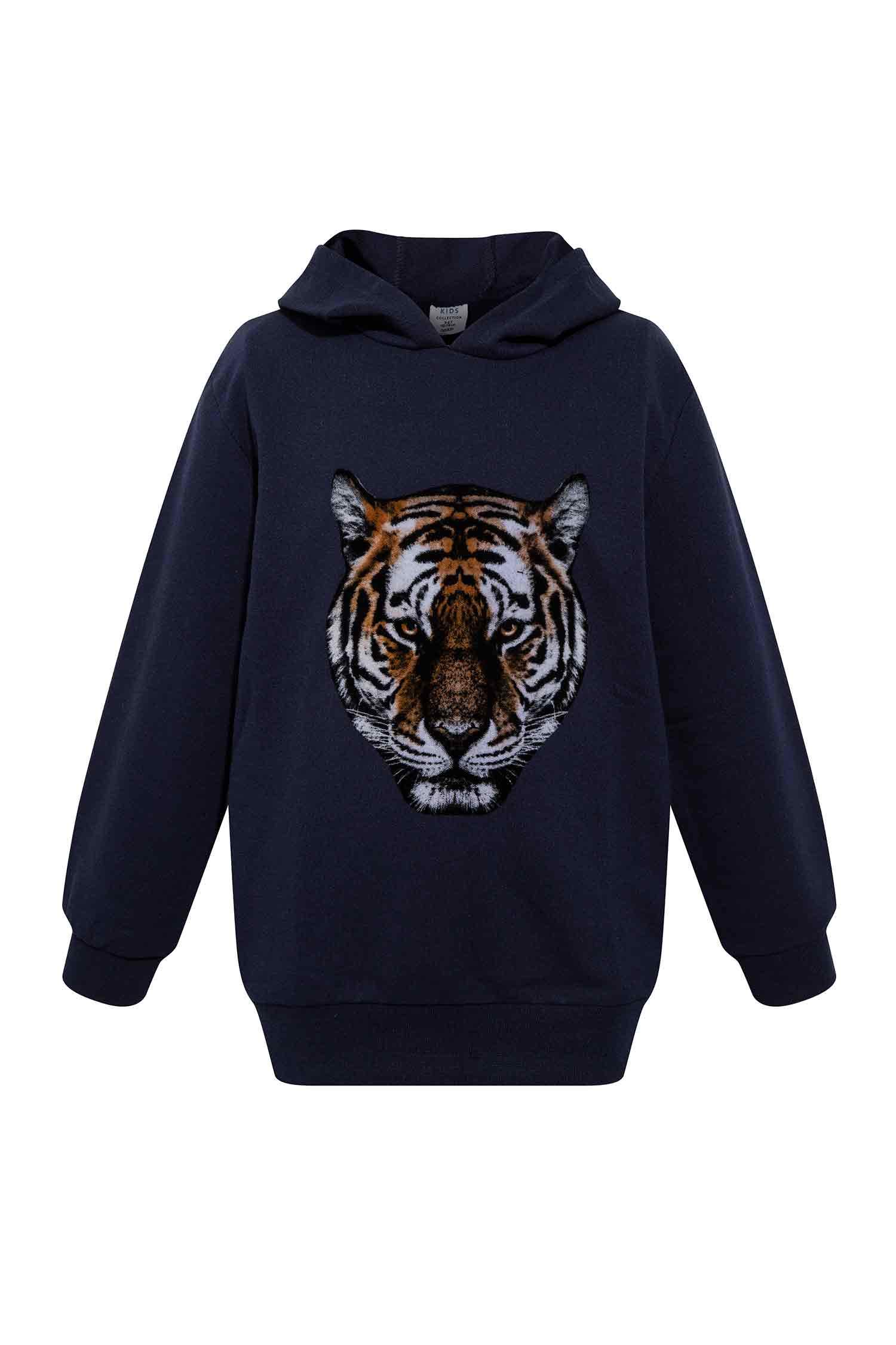Erkek Çocuk Kaplan Baskılı Sweatshirt