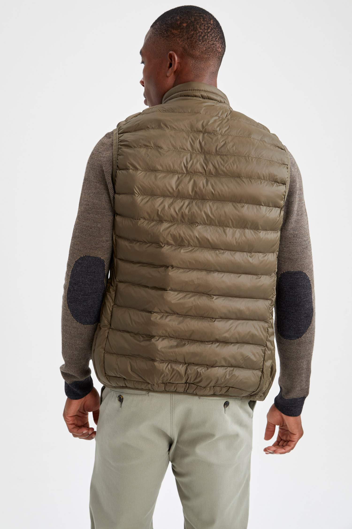 Dik Yaka Slim Fit Şişme İnce Yelek