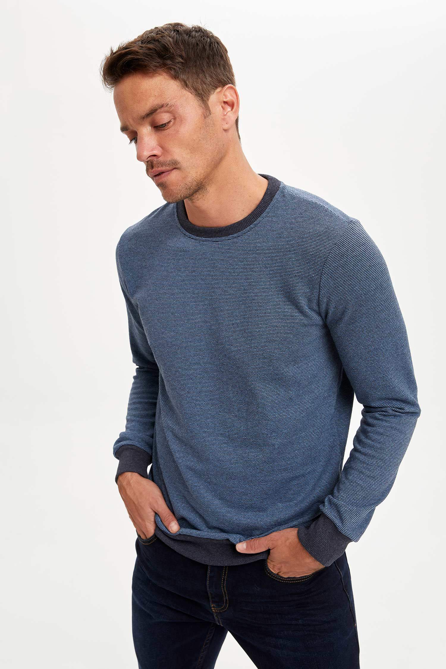 Bisiklet Yaka Regular Fit Sweatshirt
