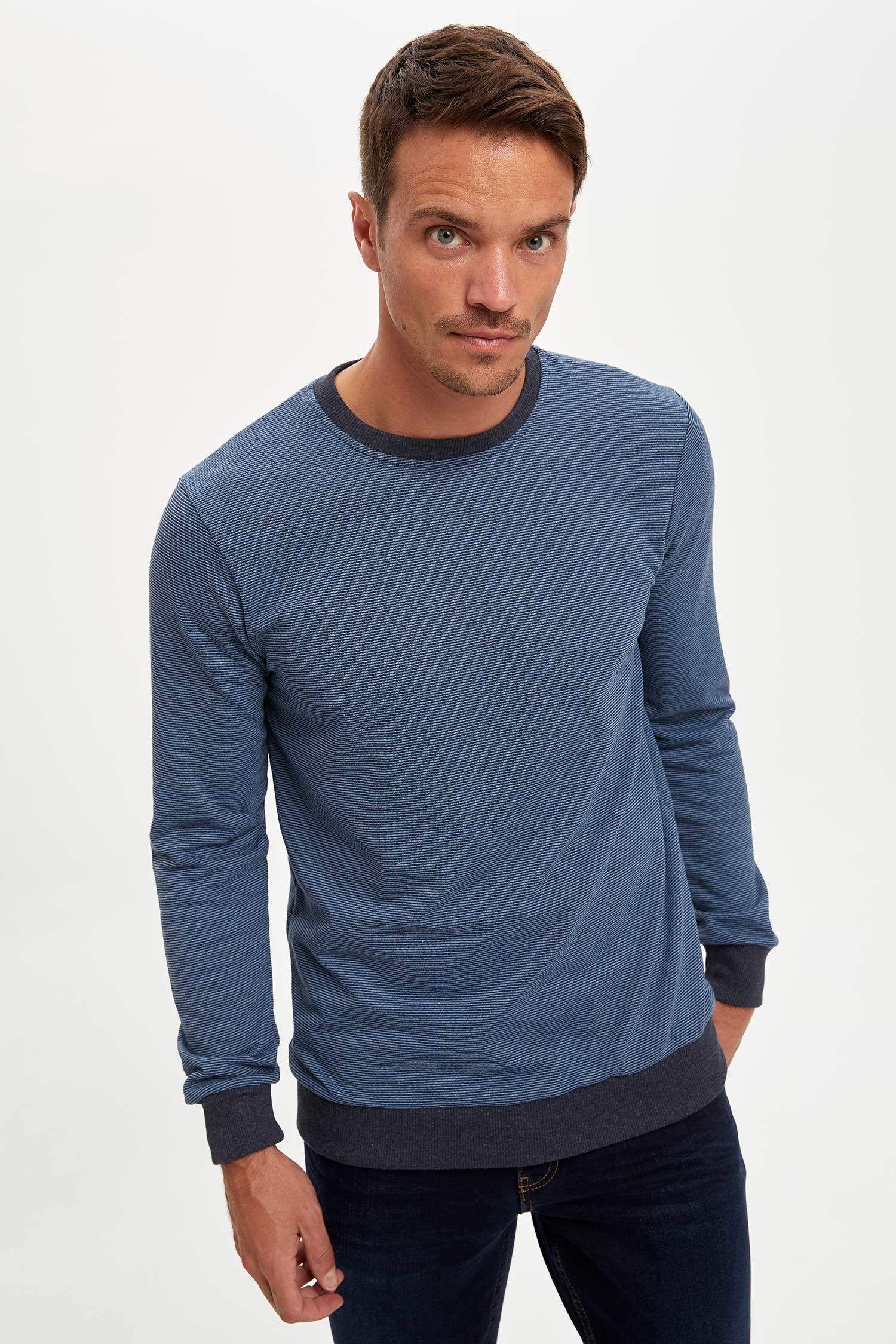 Bisiklet Yaka Regular Fit Sweatshirt