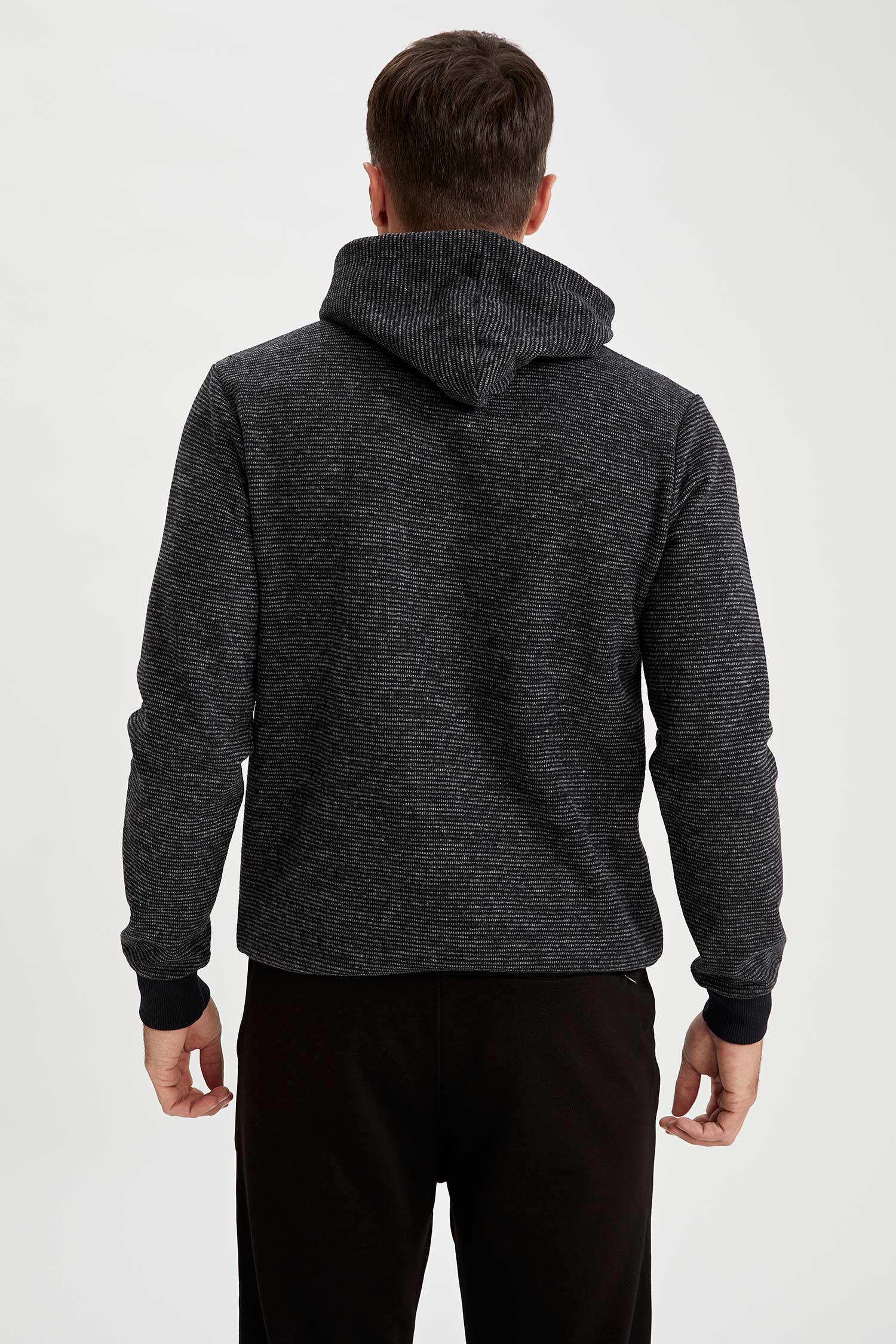 Regular Fit Slogan Baskılı Kapüşonlu Sweatshirt