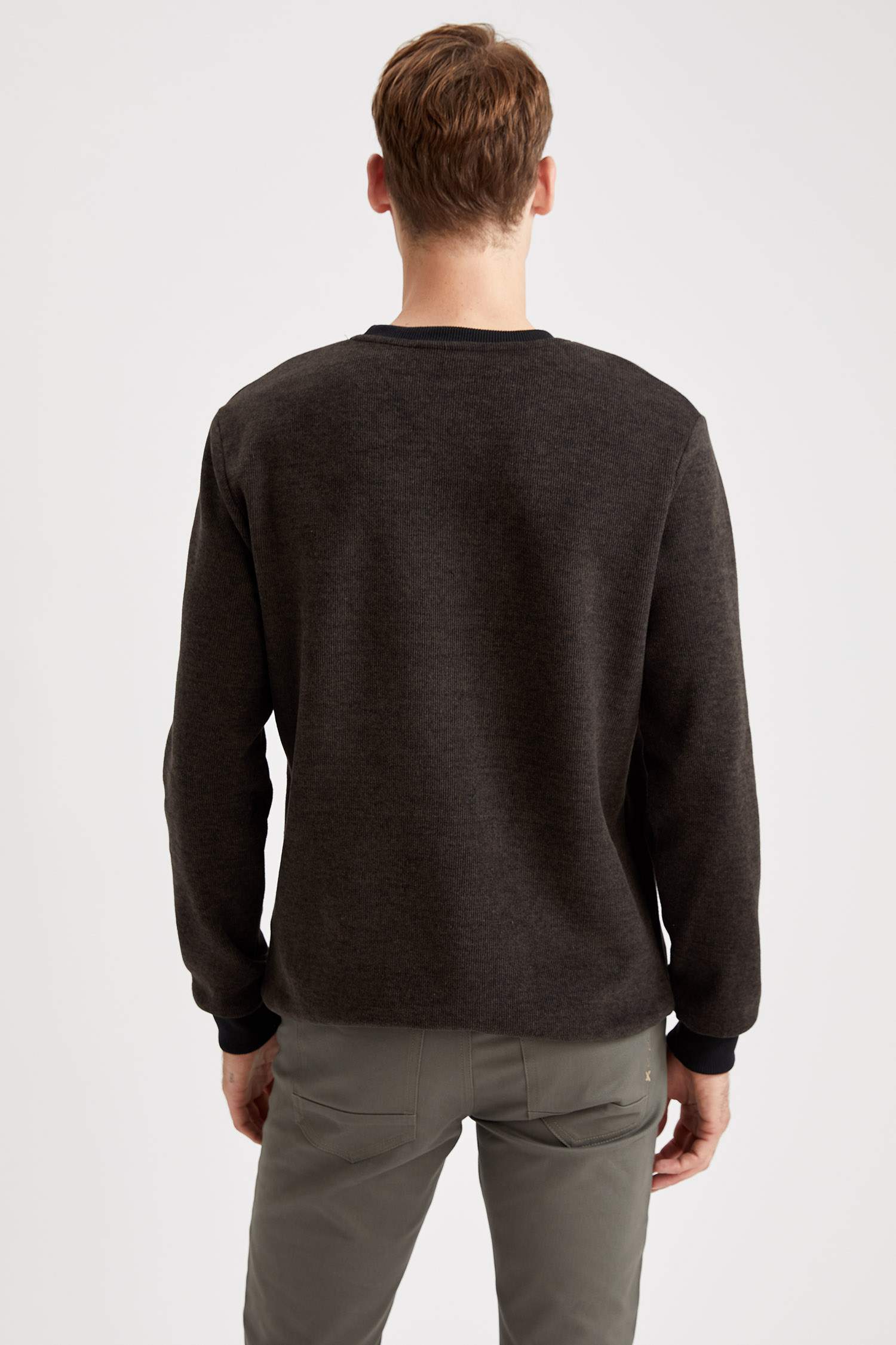 Regular Fit Bisiklet Yaka Sweatshirt