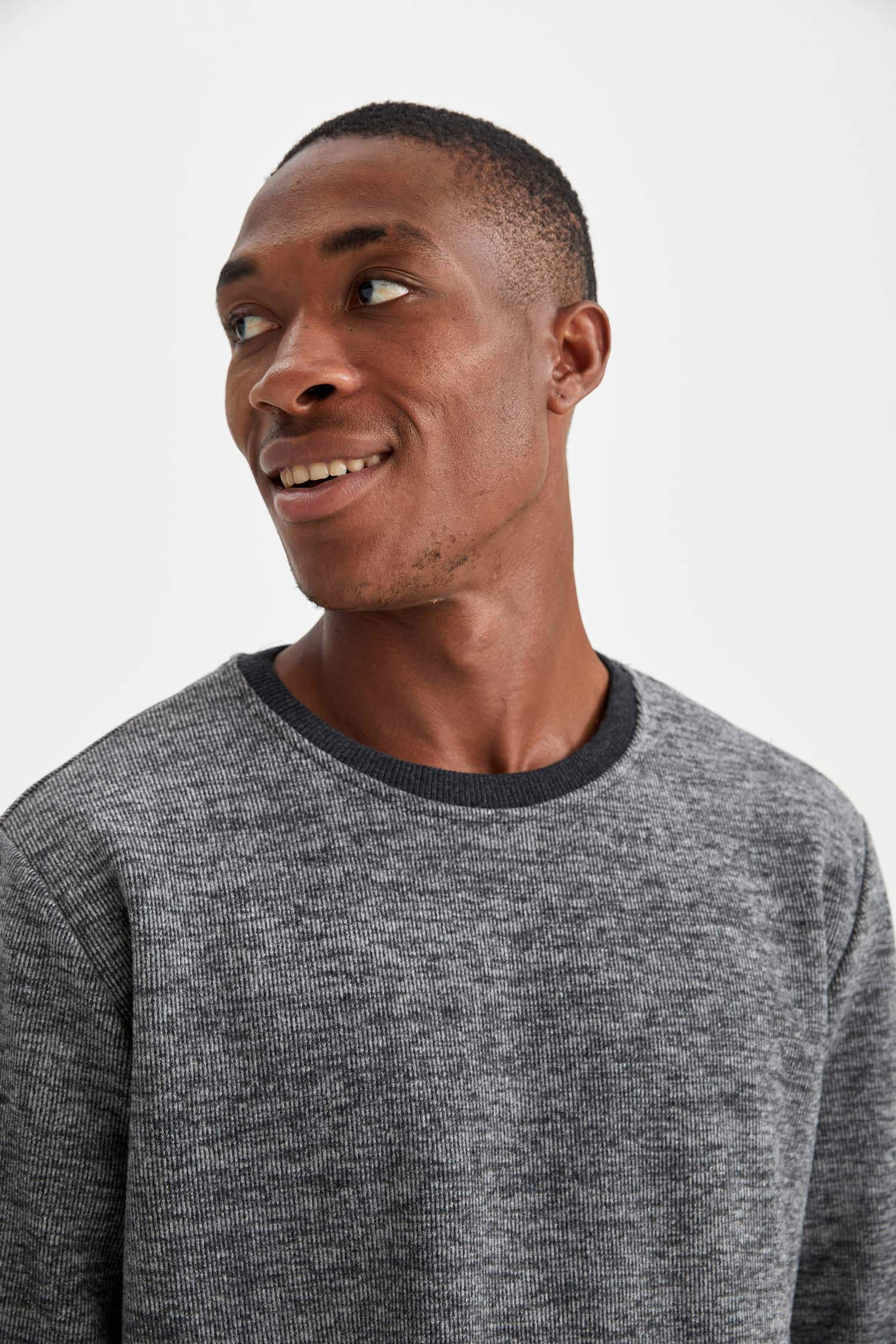 Regular Fit Bisiklet Yaka Sweatshirt
