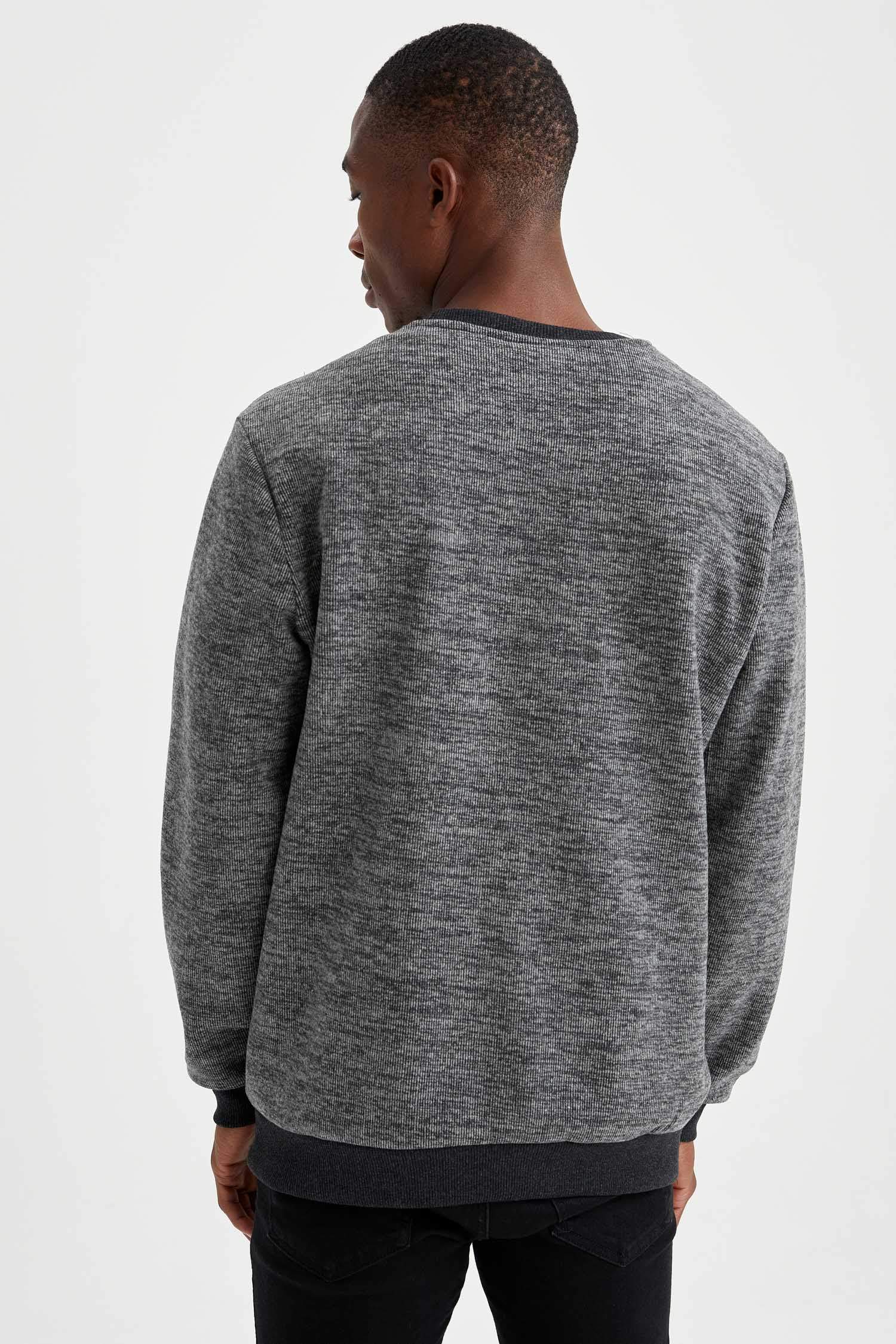 Regular Fit Bisiklet Yaka Sweatshirt